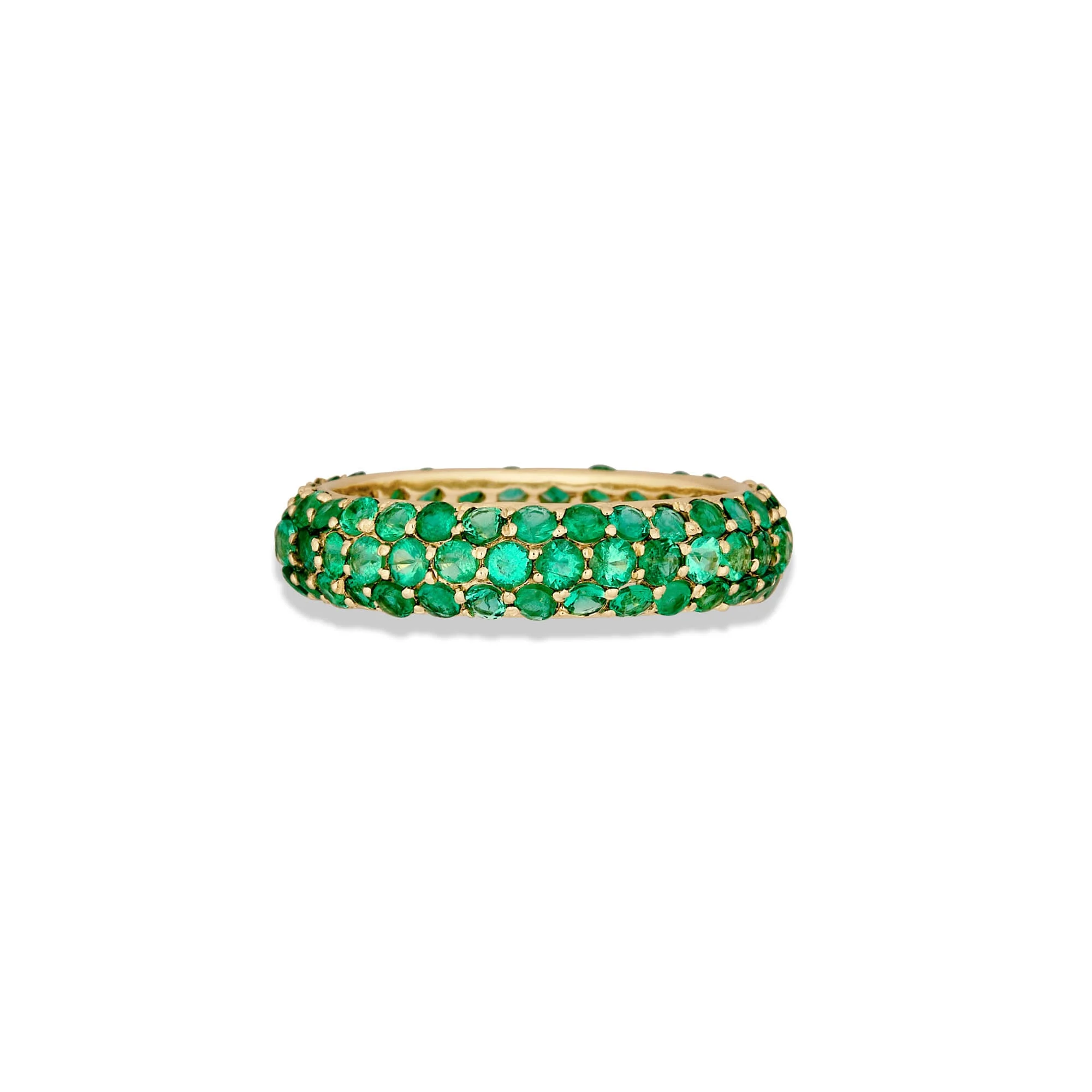 Pave Emerald Cigar Band - 1