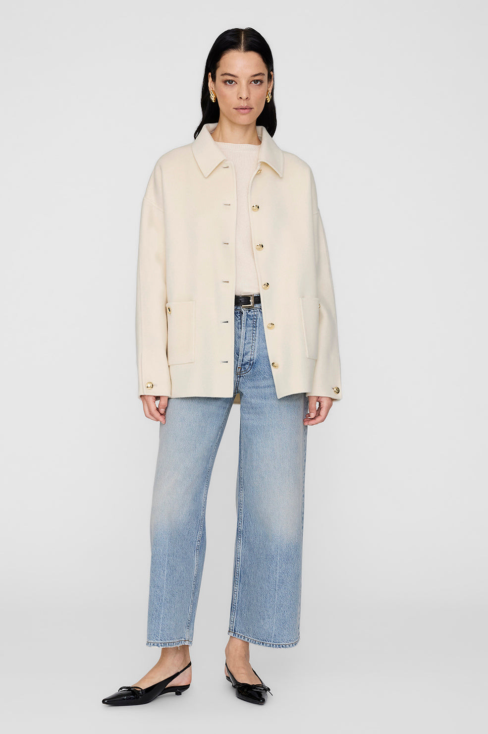 Luca Jacket - Ivory Cashmere Blend - 2