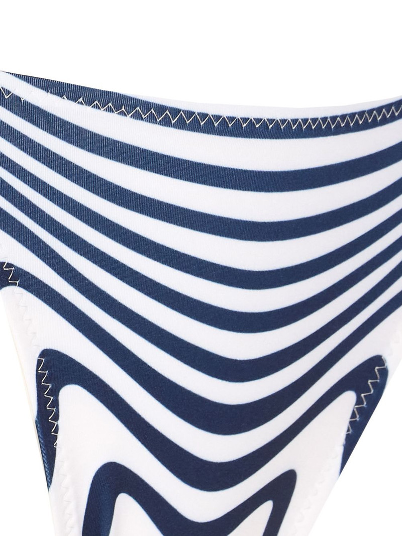 striped lace-up bikini 4