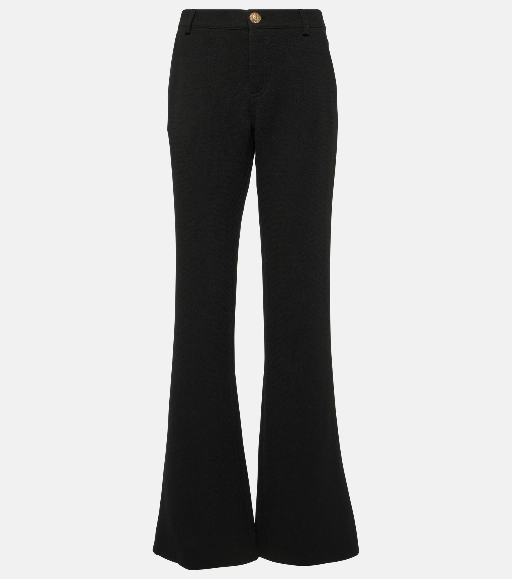 Virgin wool crêpe bootcut pants - 1