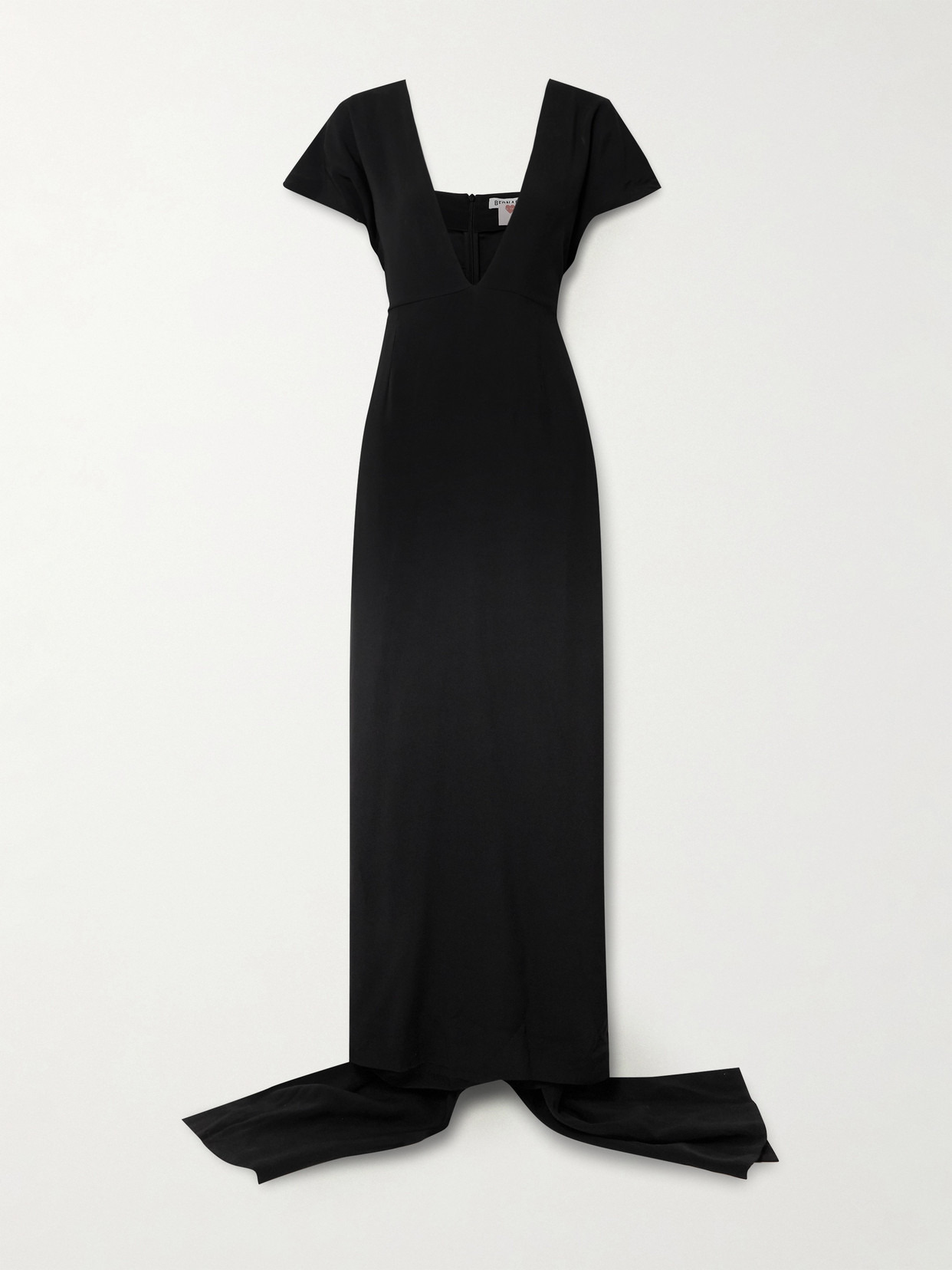 Clara Draped Crepe Gown - 1
