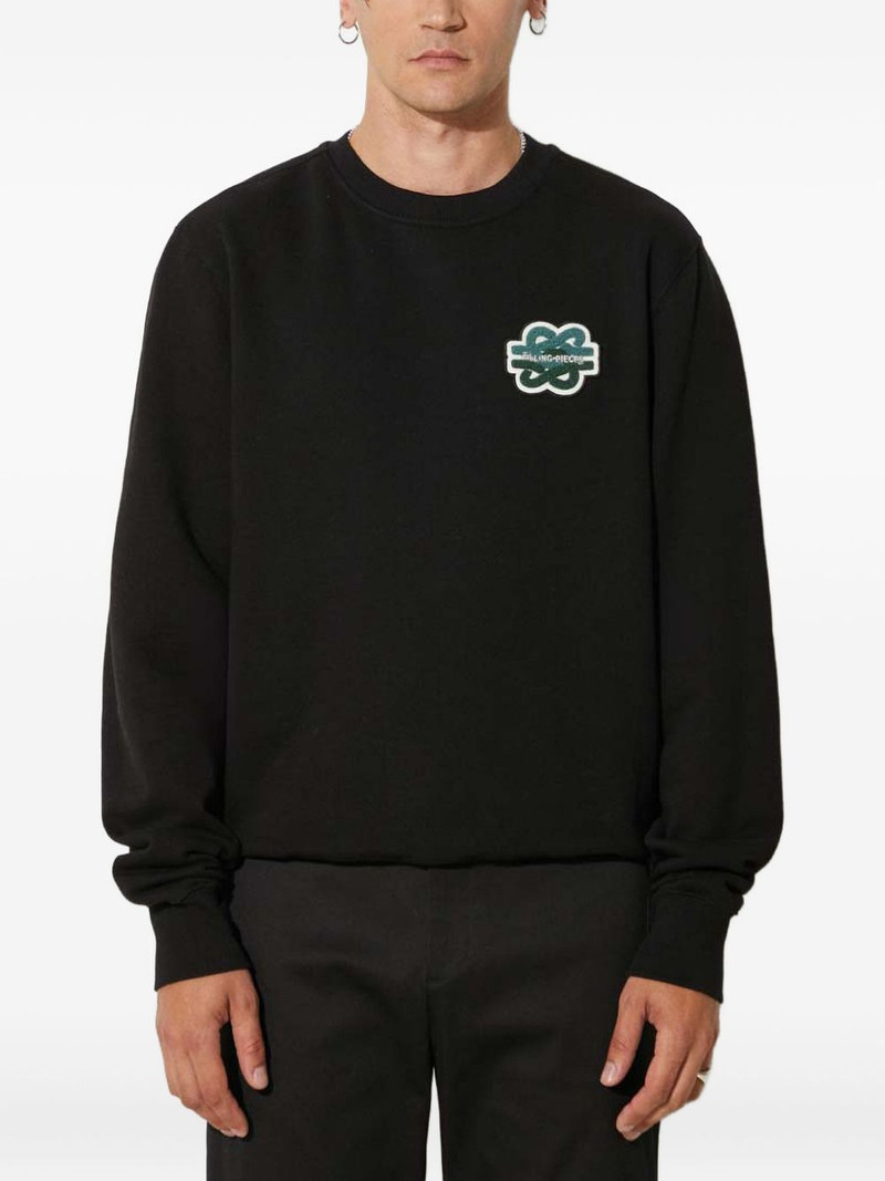 embroidered-logo sweatshirt 1