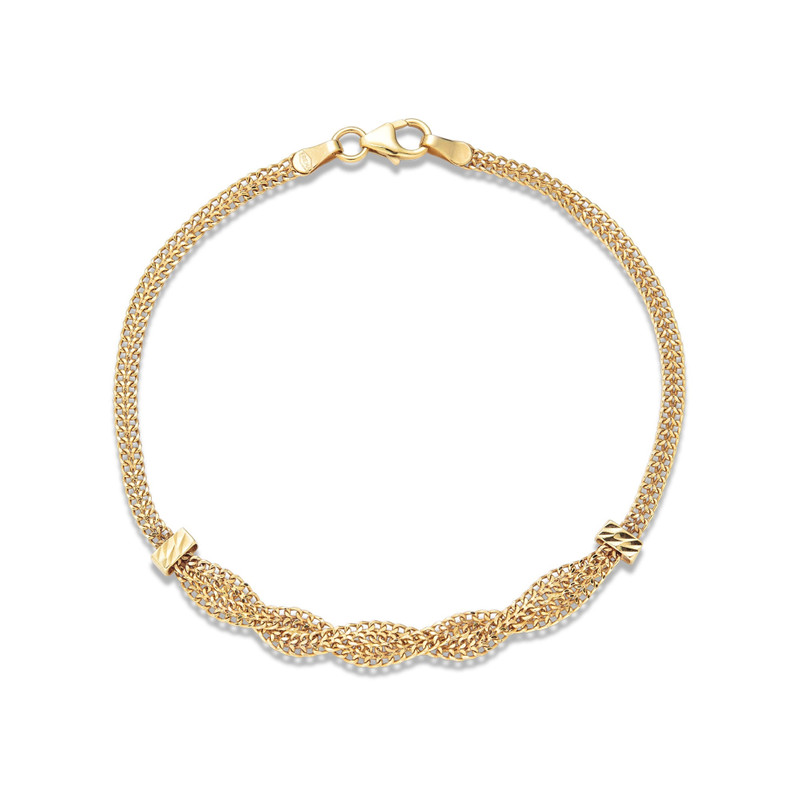 Woven In Gold Braided Bracelet 1