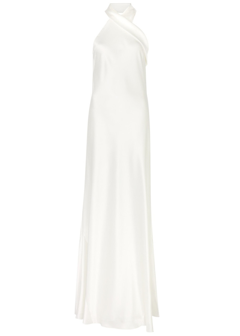 Galvan Pandora Bridal Halterneck Satin Gown 1