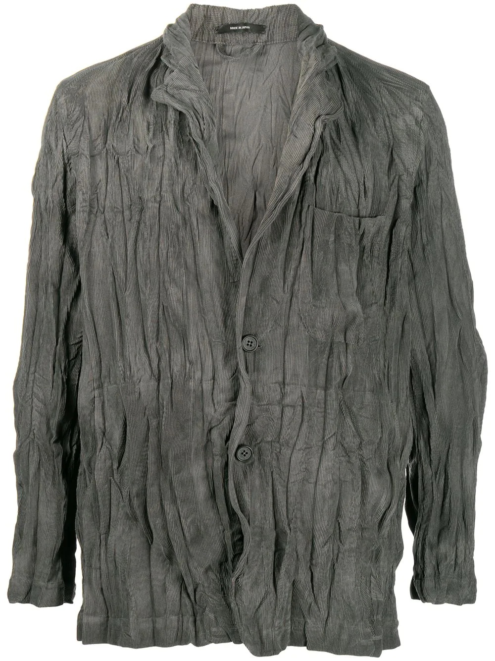 wrinkled-effect long-sleeved shirt  - 1