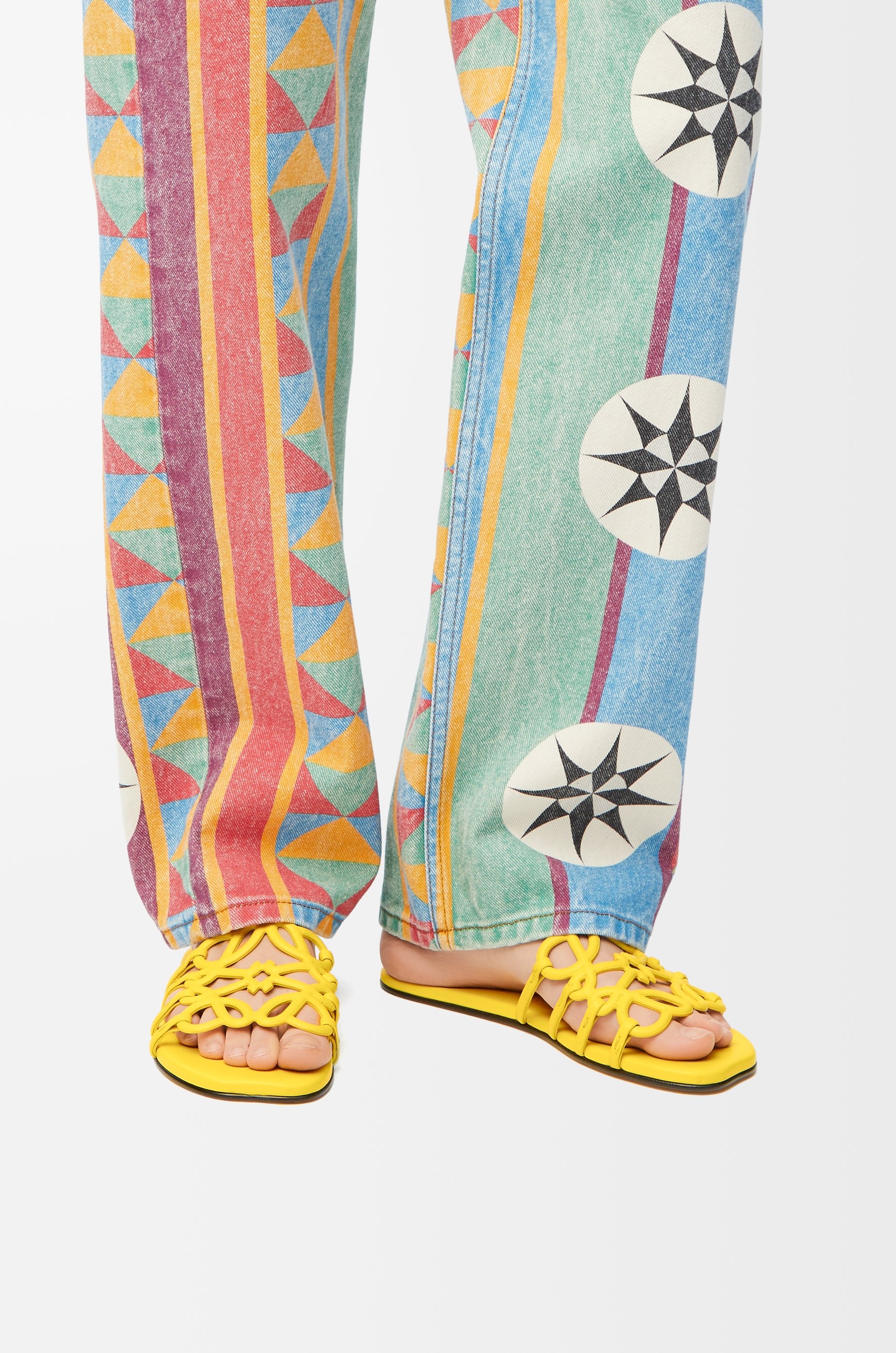 Petal Anagram slide in soft calfskin - 2