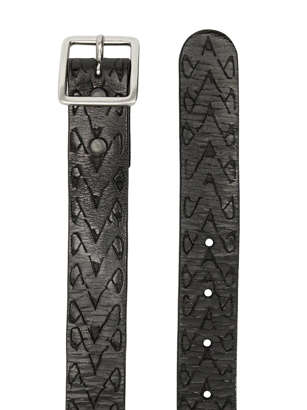 leather buckle belt - 2