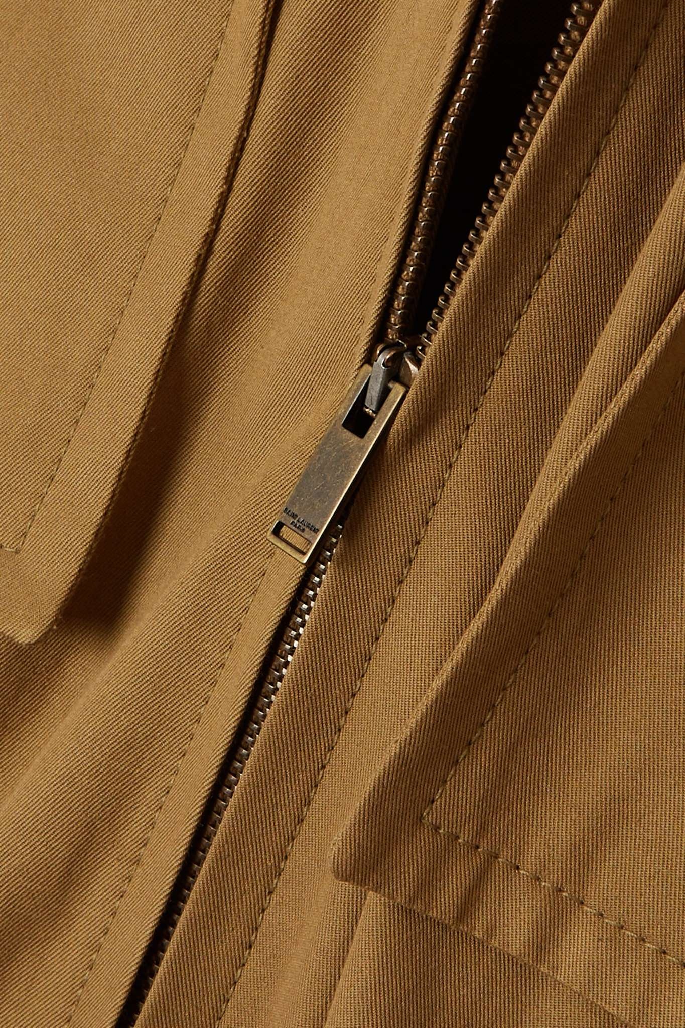 Belted cotton-twill jumpsuit - 4