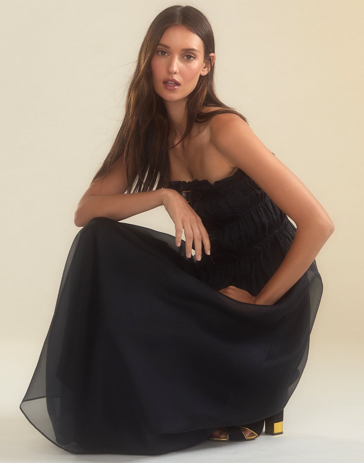 Buckle Up Silk Organza Dress - 5