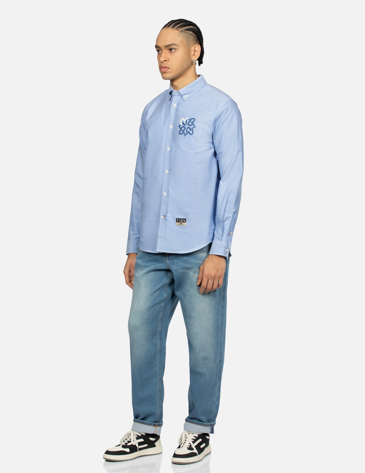 MULTI-SEAGULL PRINT REGULAR FIT OXFORD SHIRT - 4