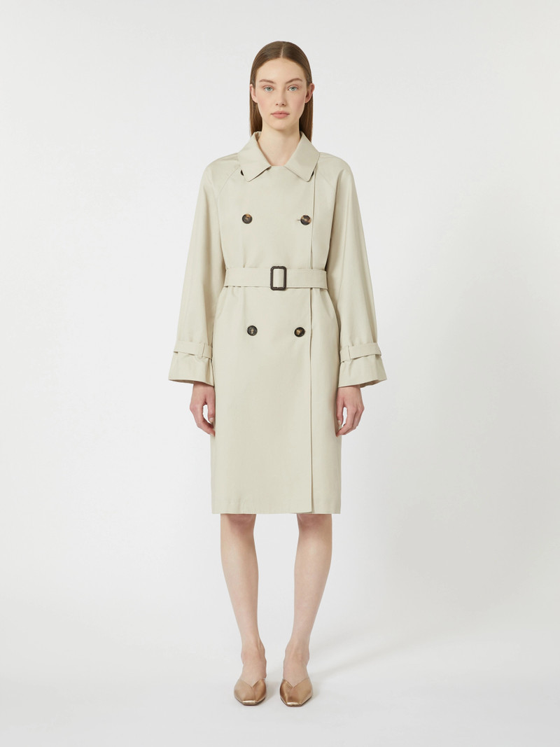 CTRENCH Double-breasted water-repellent twill trench coat - NATURAL 3