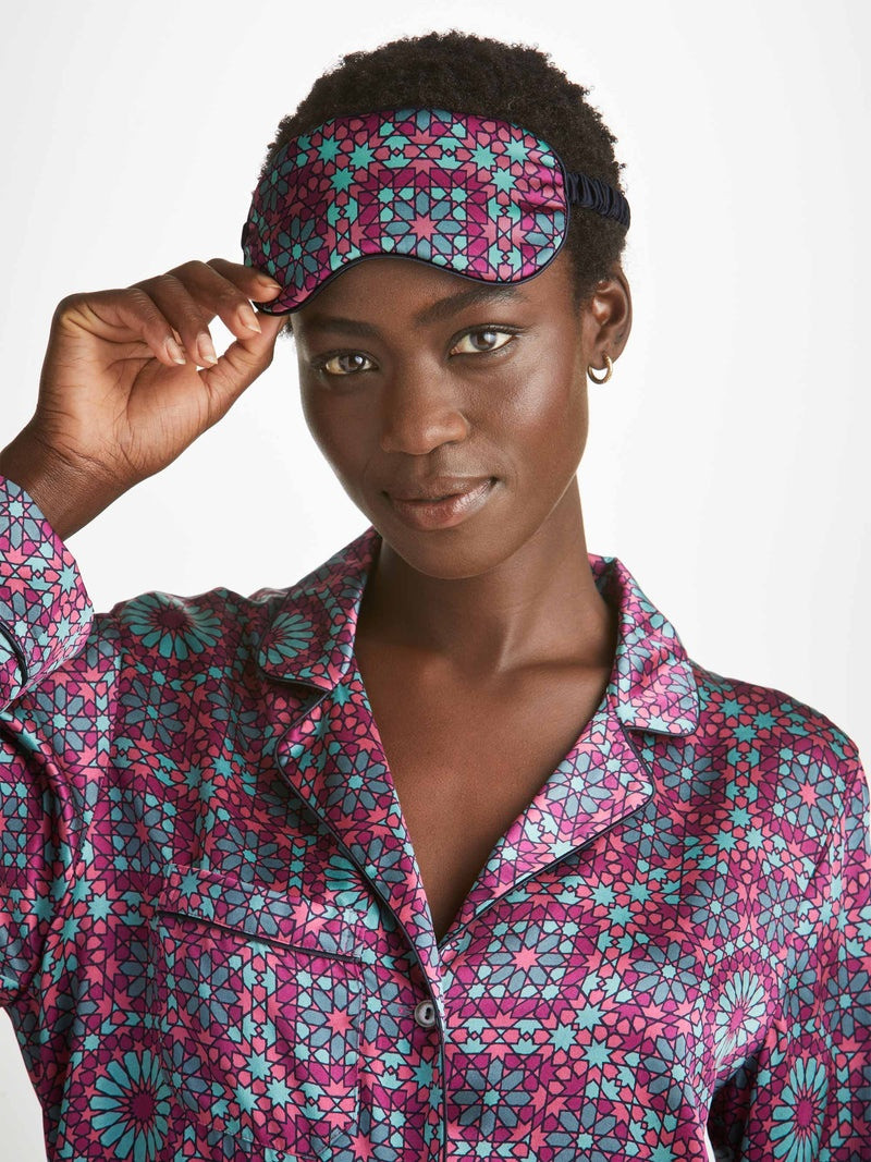 Eye Mask Brindisi 98 Silk Satin Pink 1