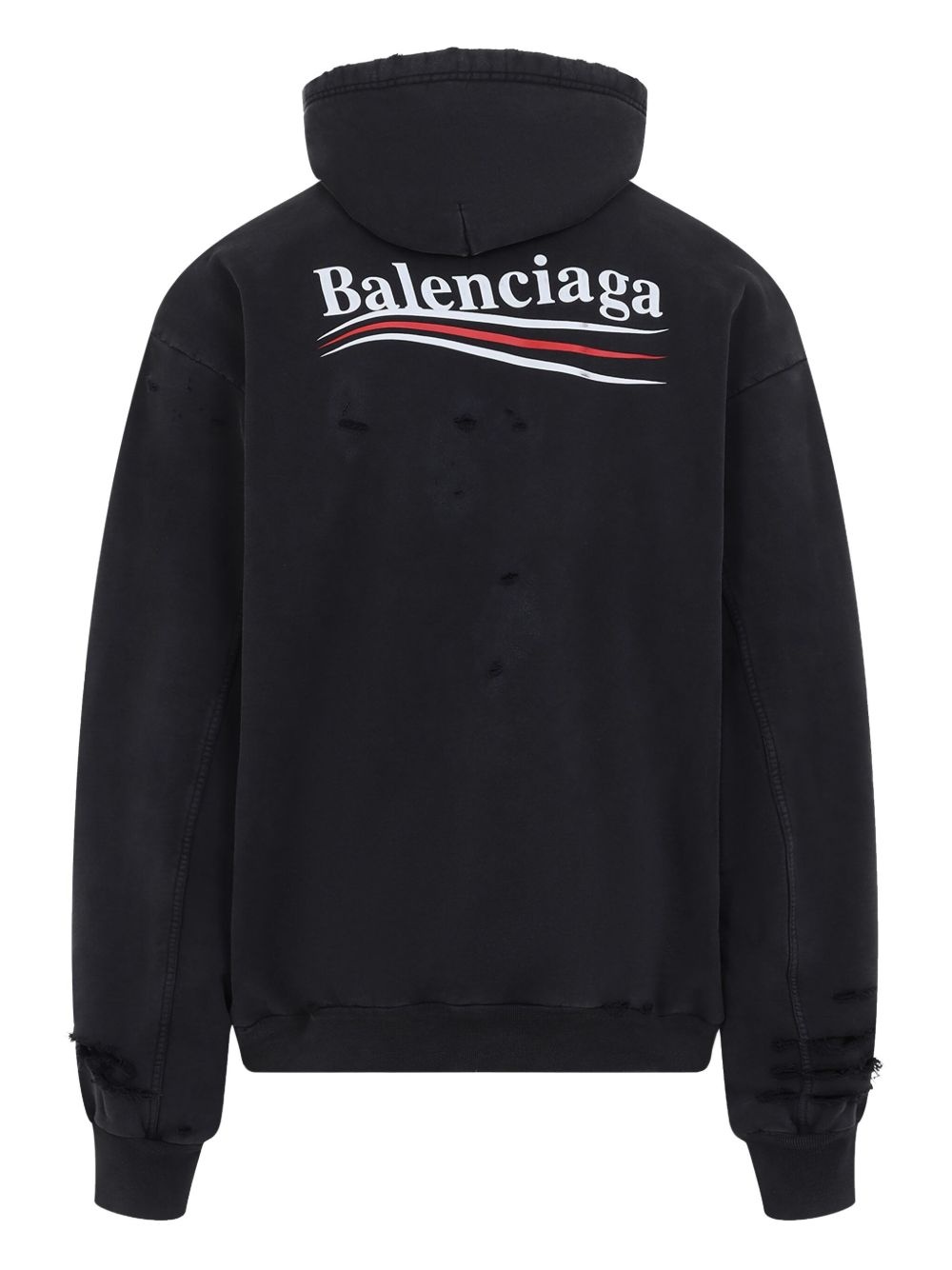 logo cotton hoodie - 3