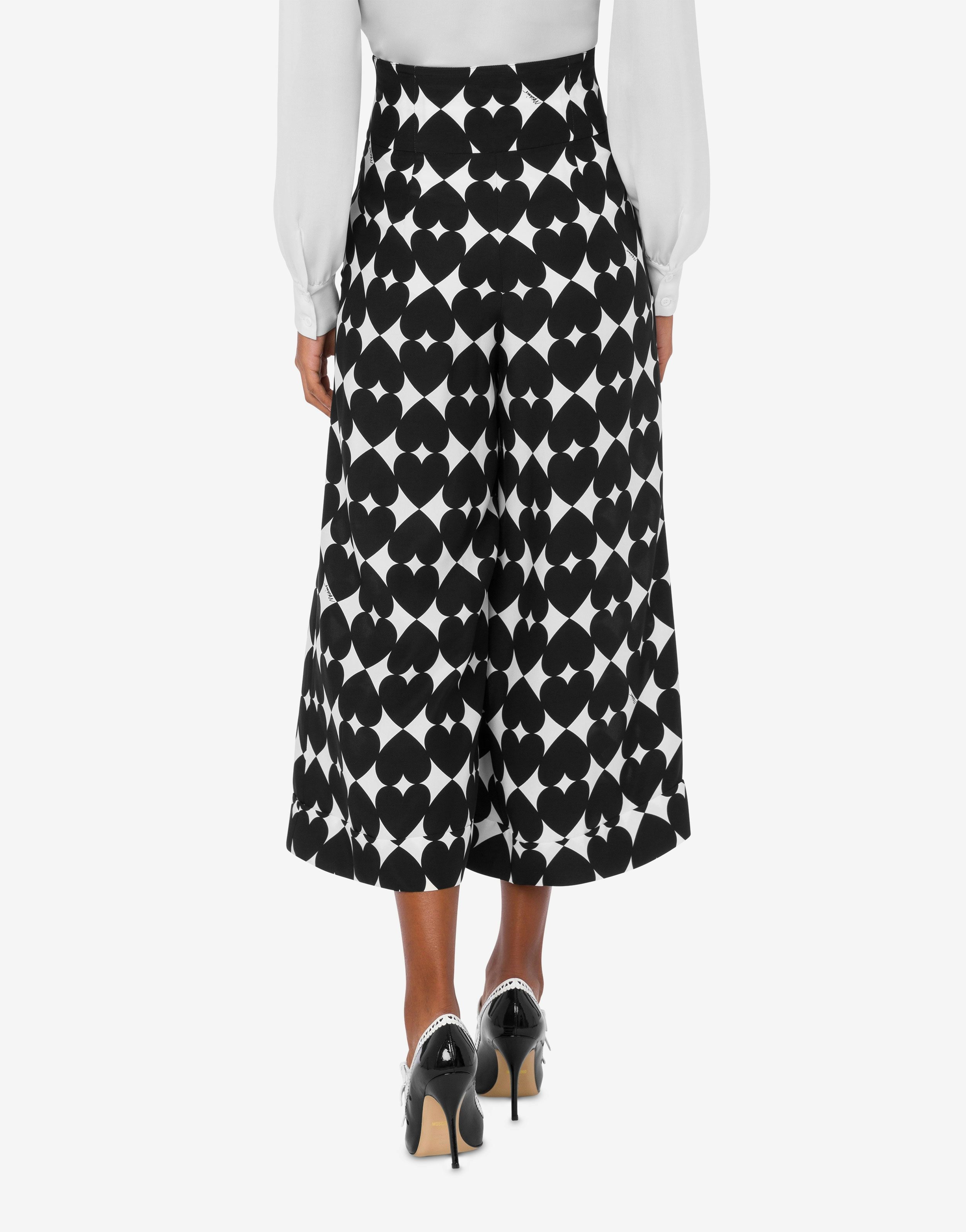 OPTICAL HEART PRINT TROUSERS - 3