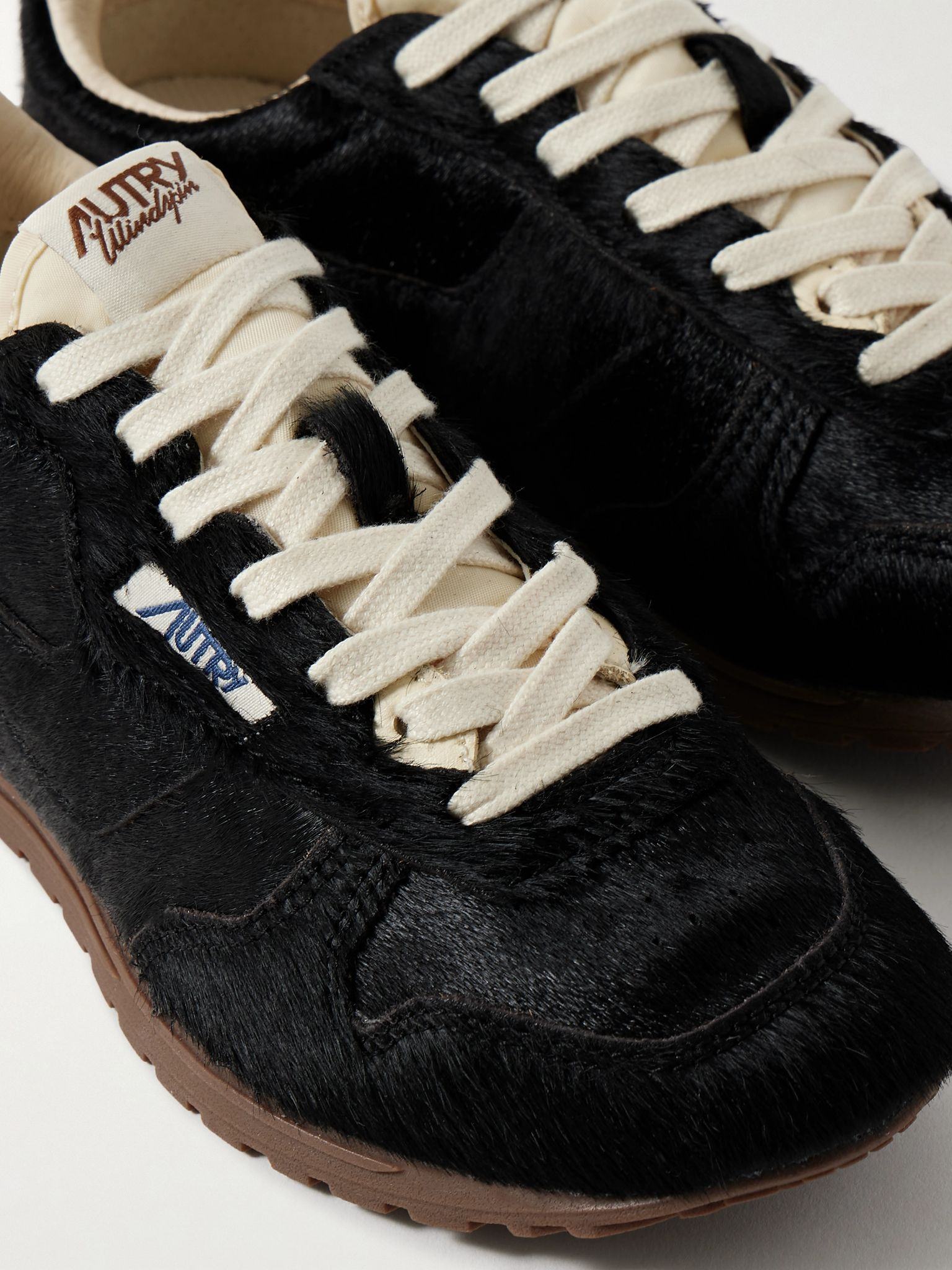 Windspin calf hair sneakers Black - 4