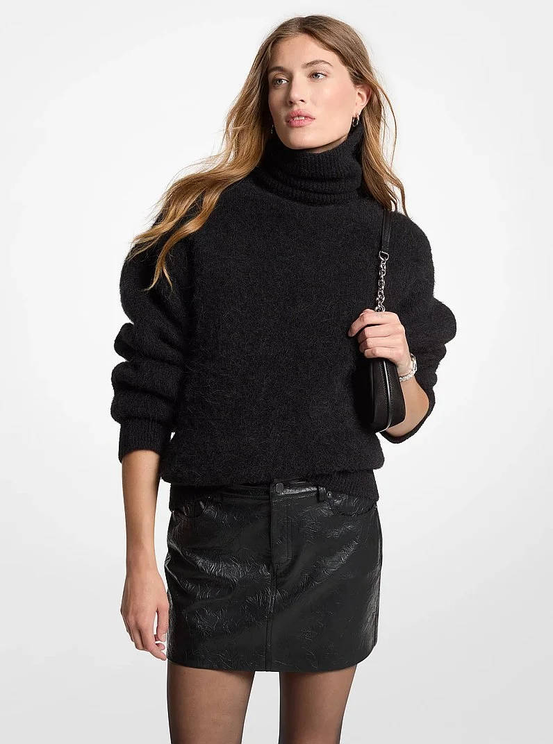 Textured Miniskirt - 1