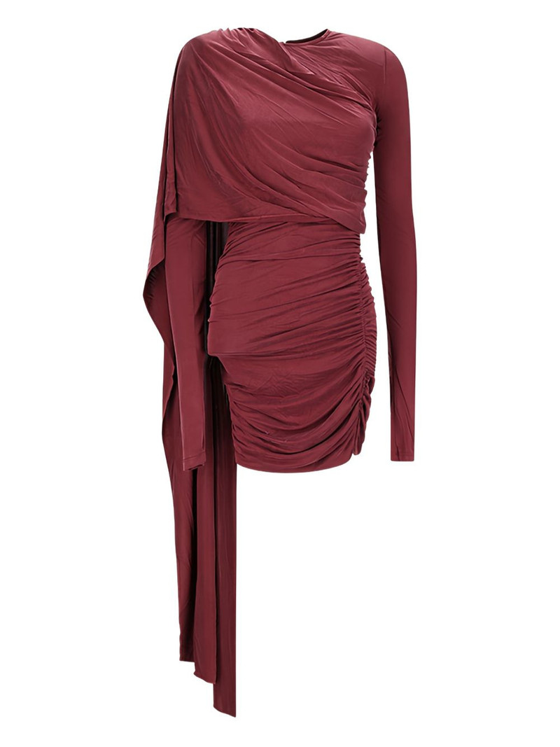 draped long-sleeve dress 1
