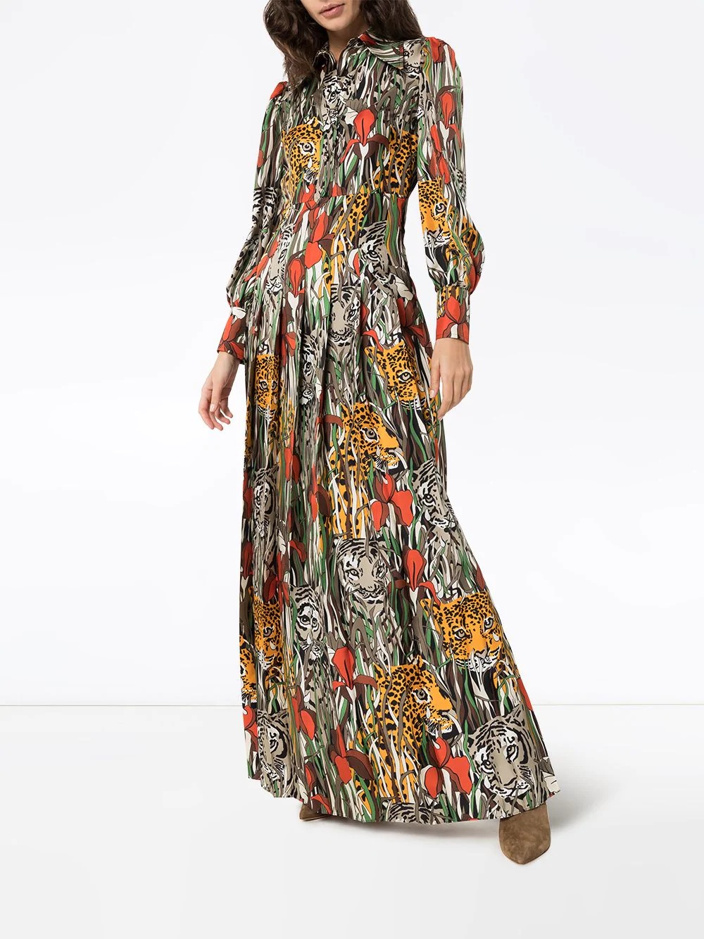 garden print maxi dress - 3