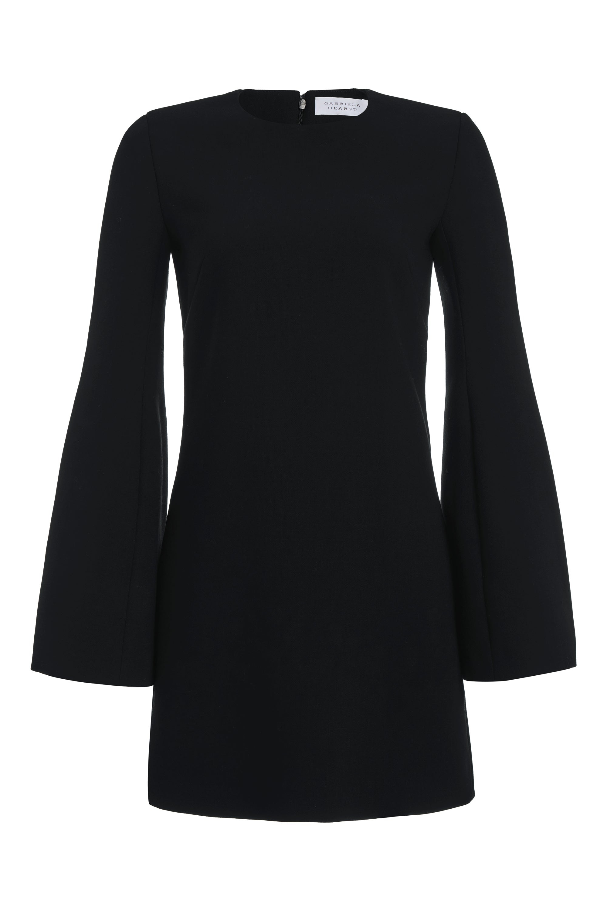 Shandon Tunic in Black Double Face Wool Crepe - 1