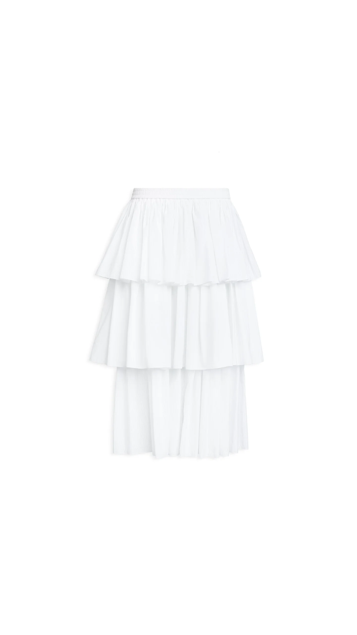 OPENWORK COTTON RUFFLE SKIRT - 1
