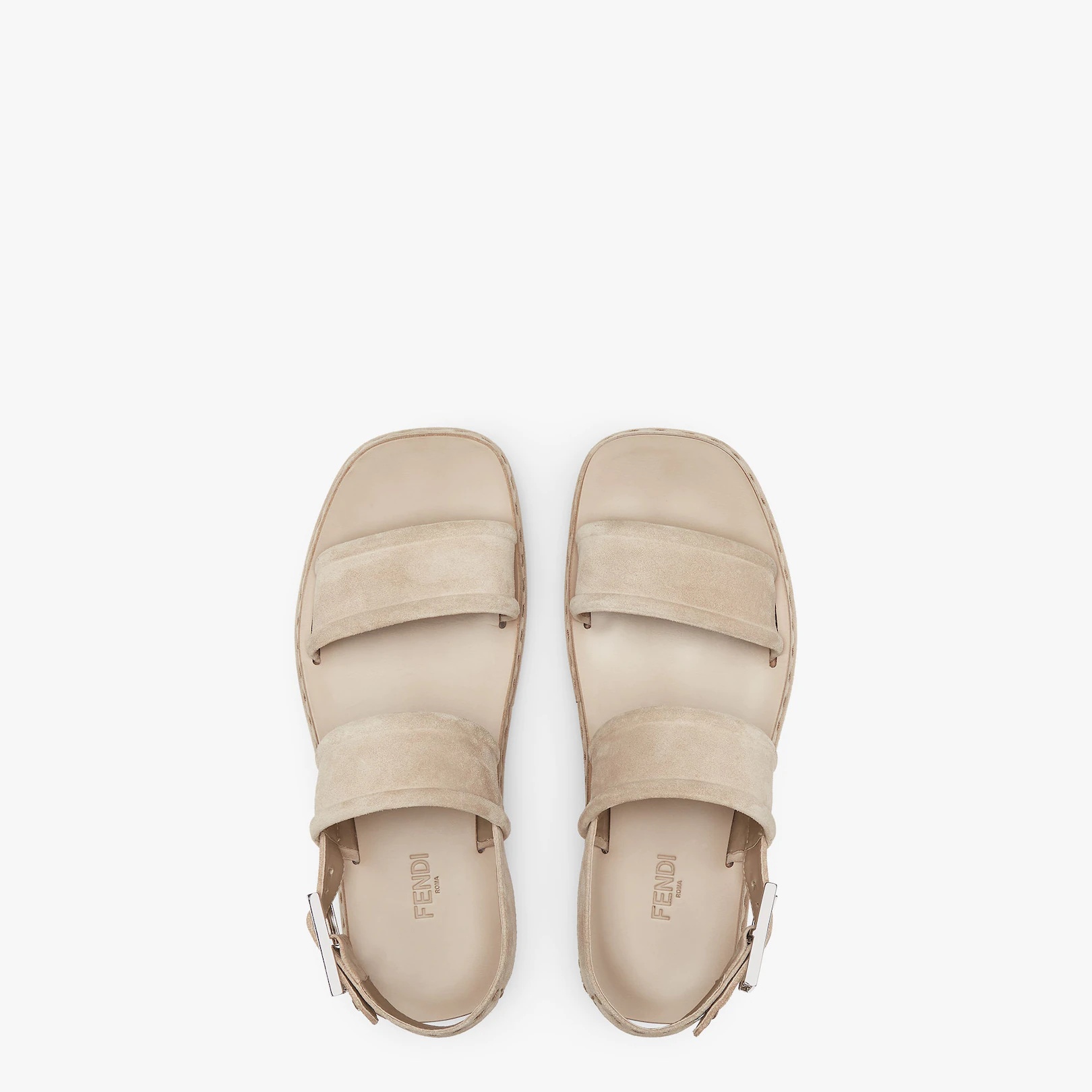 Beige suede sandals - 4
