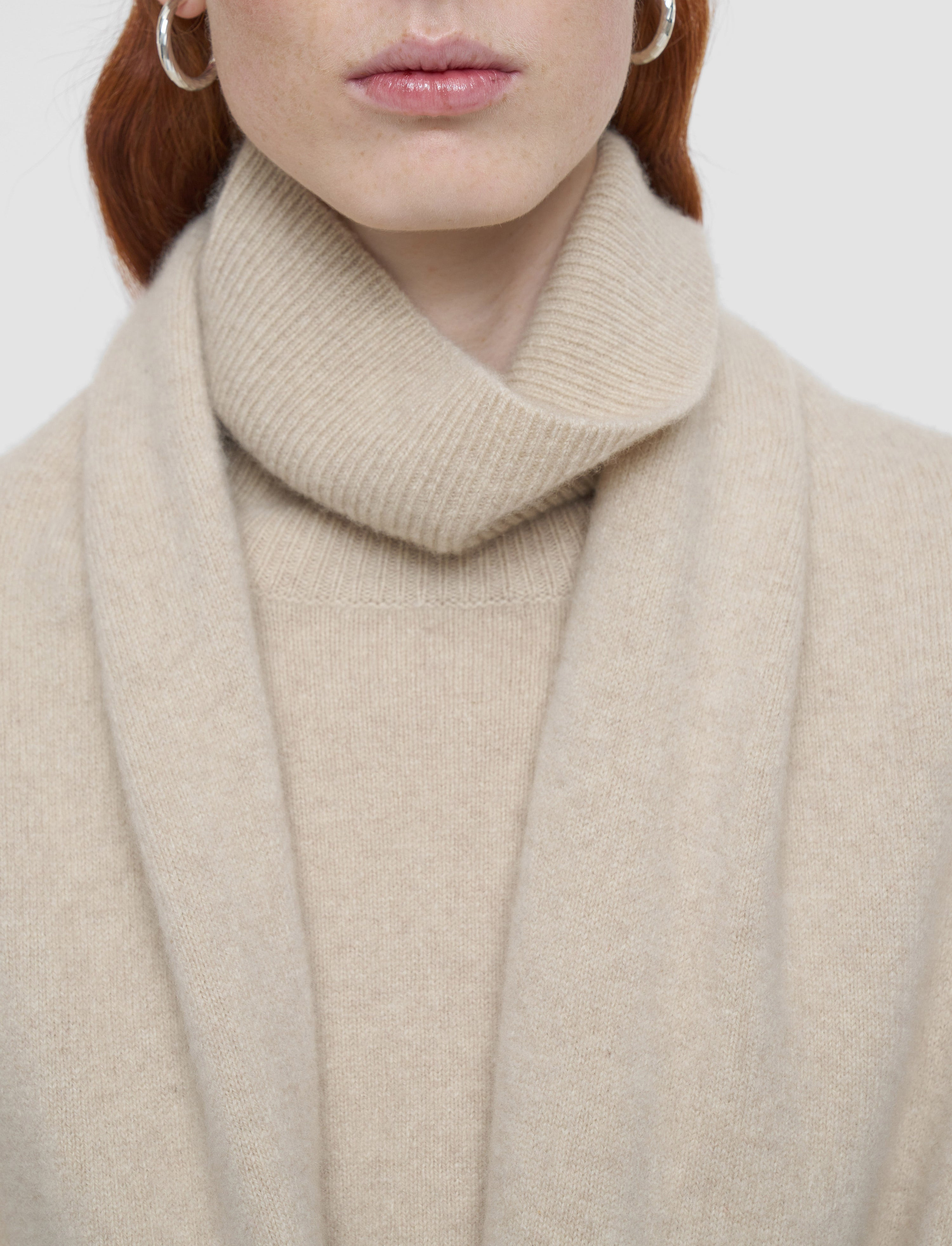 Brushed Cashmere Sleeveless Wrap - 6