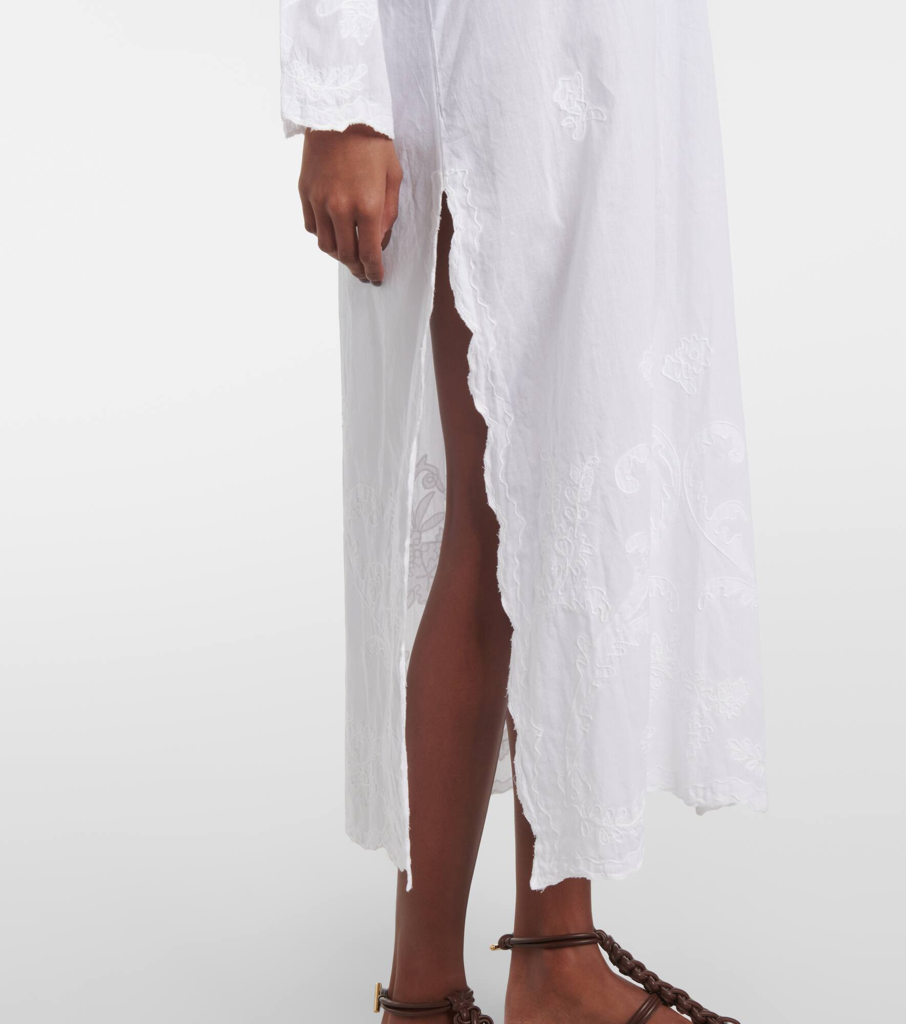Embroidered cotton kaftan - 5