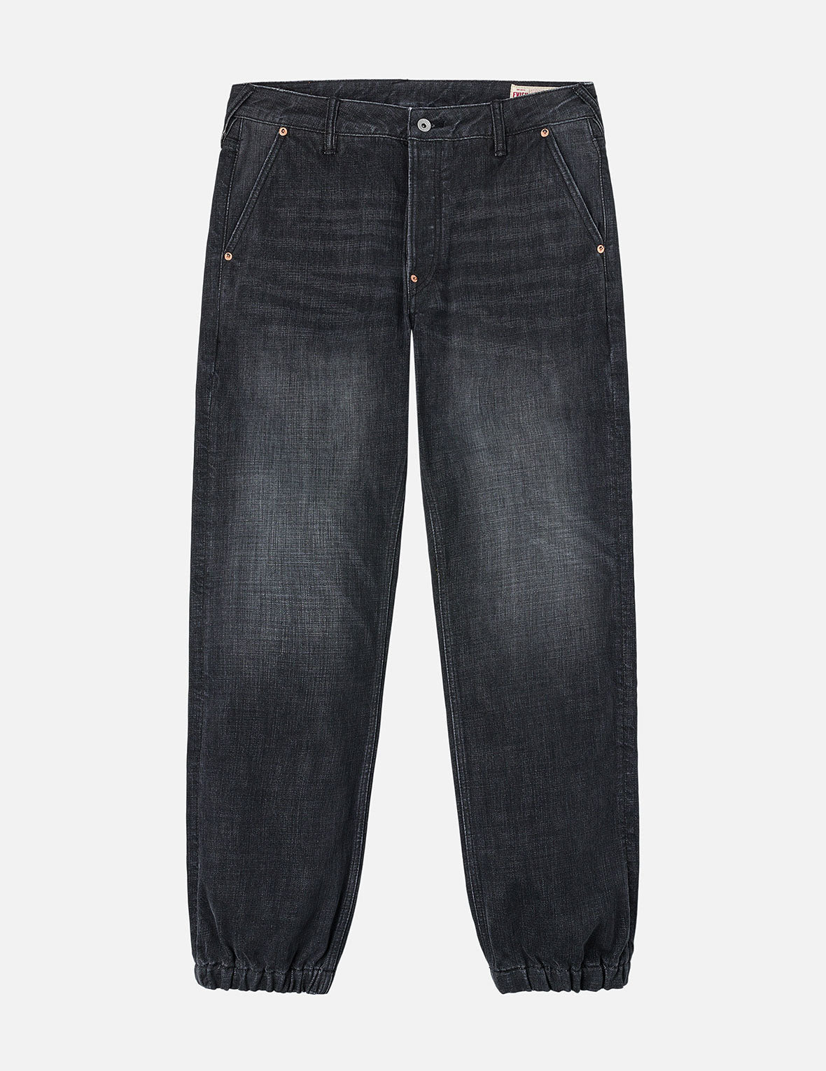 Emboss Seagull and Logo Regular Fit Denim Jogger - 4