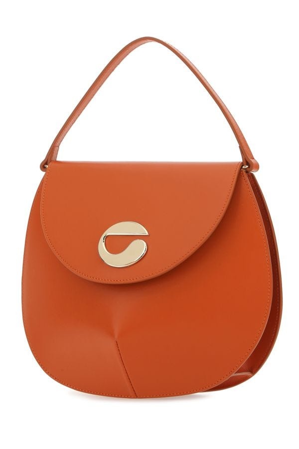 Orange leather U.F.O. handbag - 2