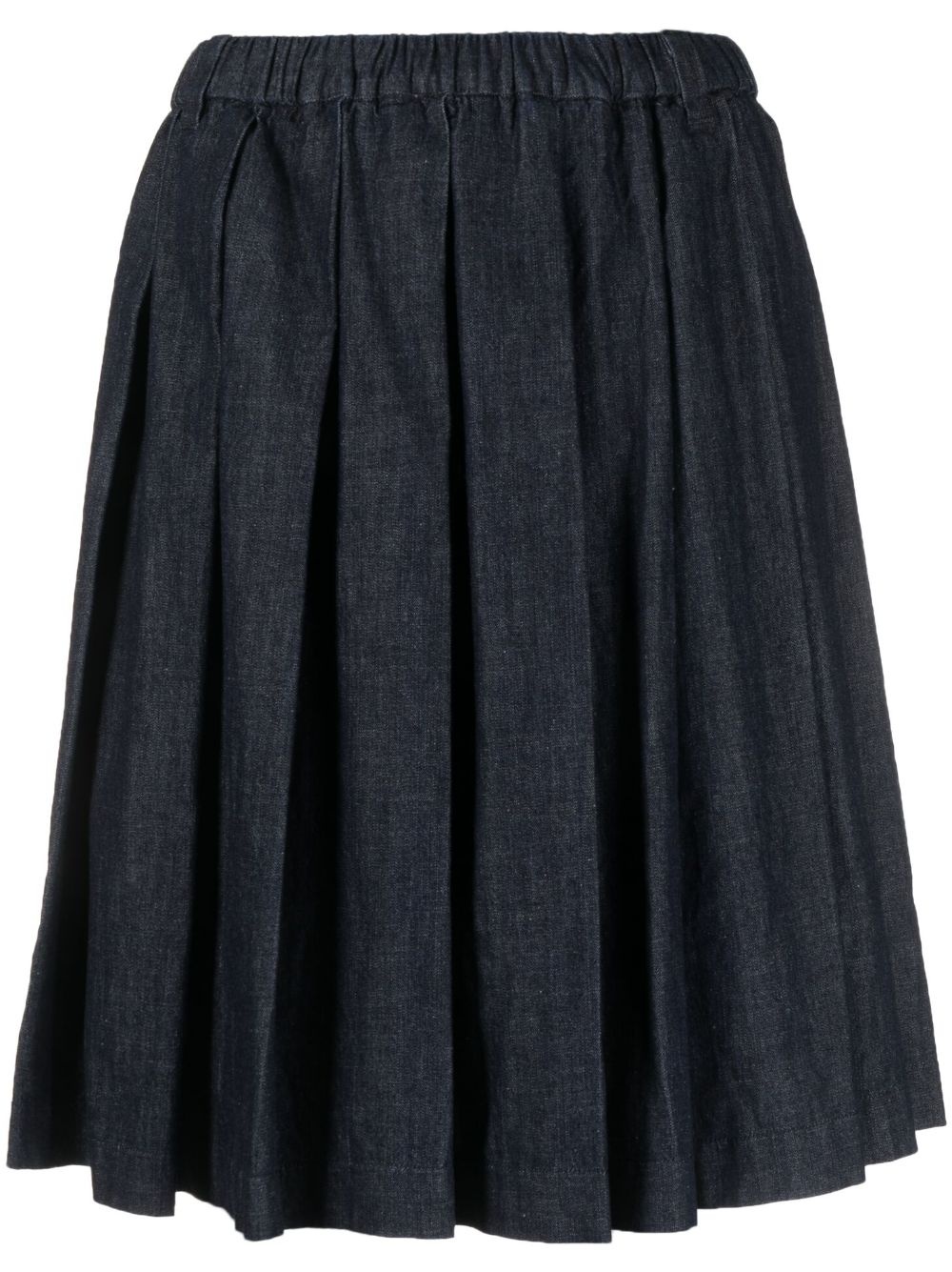 pleated chambray cotton skirt - 1