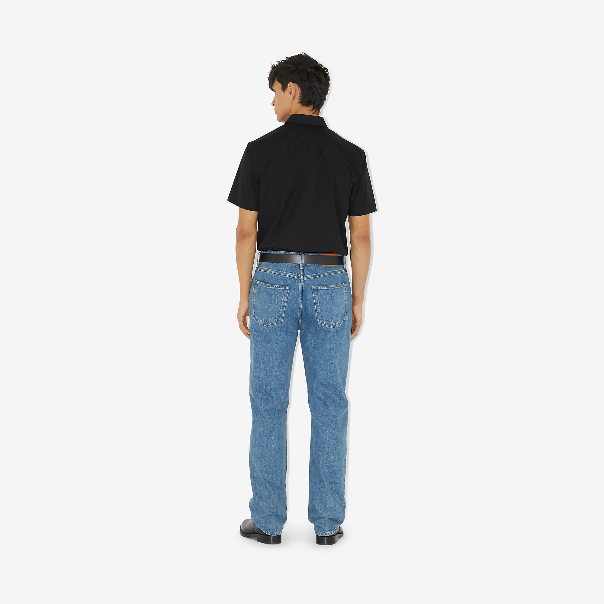Burberry Embroidered EKD Stretch Cotton Shirt | REVERSIBLE