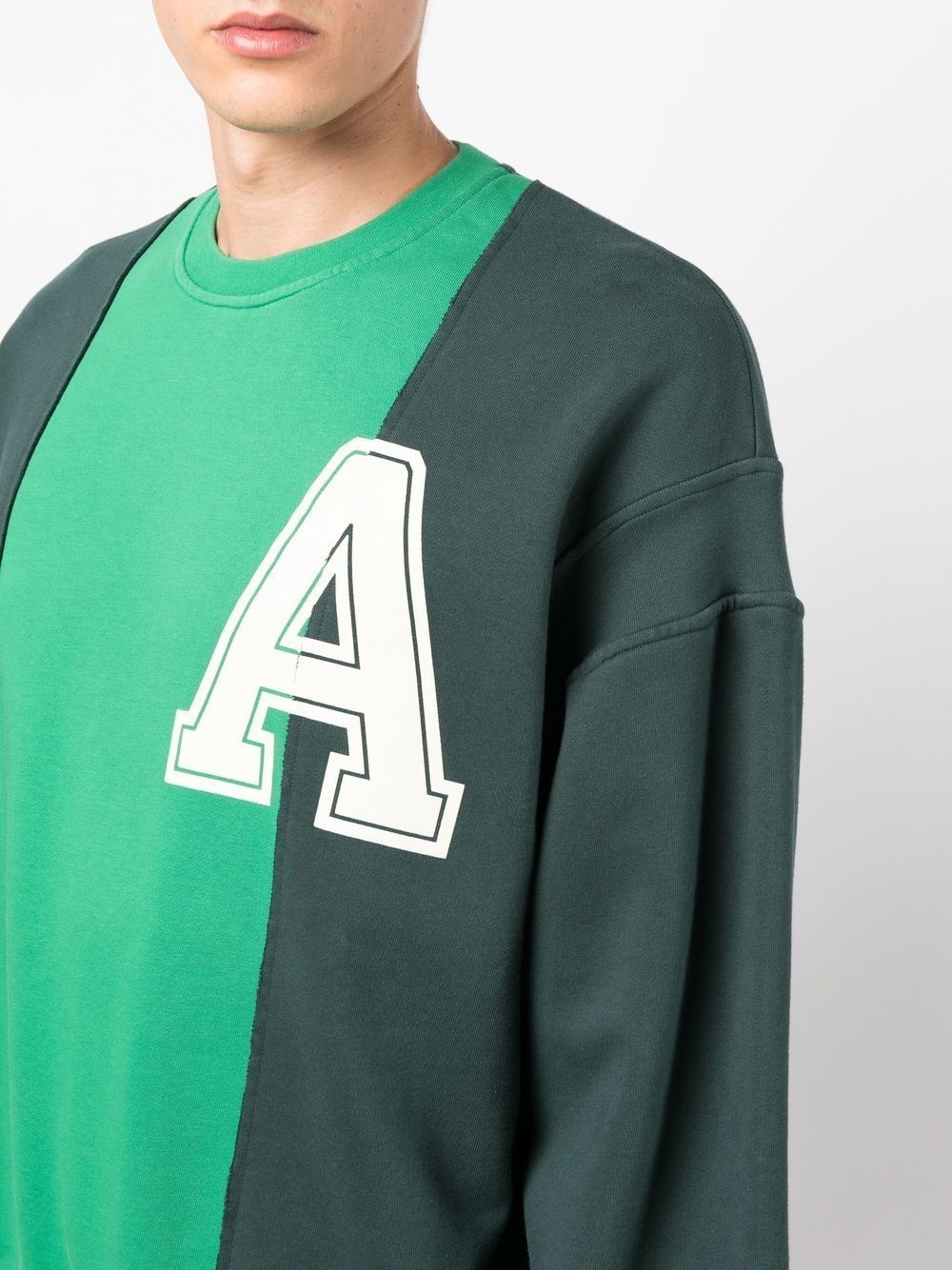 multi-panel long-sleeve sweatshirt - 5