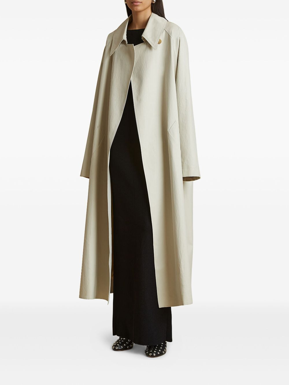 cotton-blend coat - 3