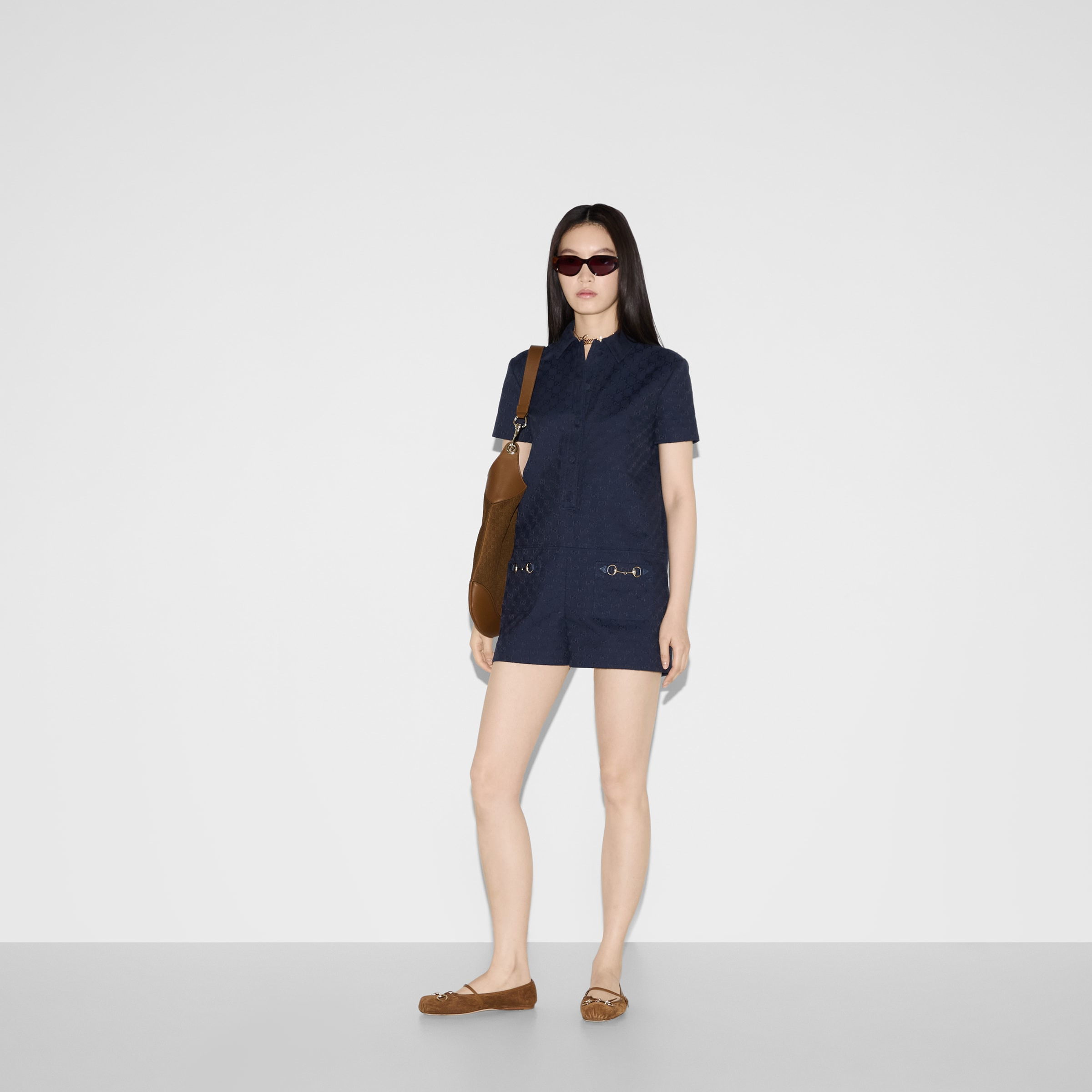 GG canvas jumpsuit with Horsebit - 6