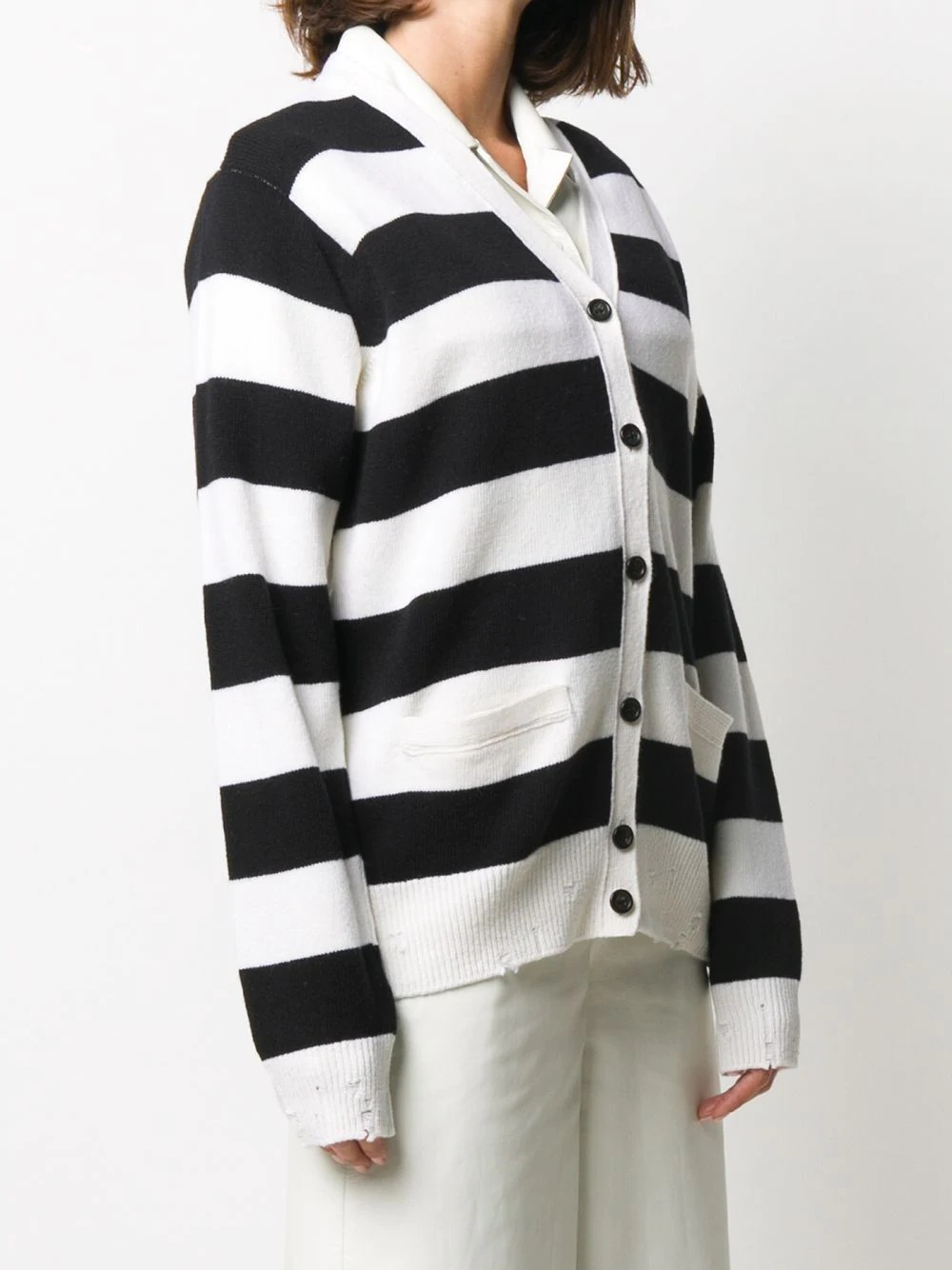 striped long-sleeve cardigan - 3