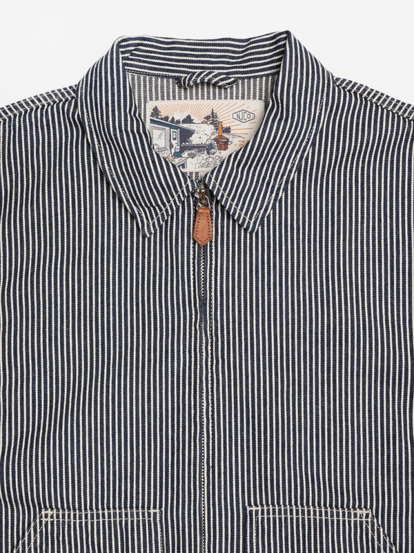 Jade Striped Zip Jacket Blue/Offwhite - 3