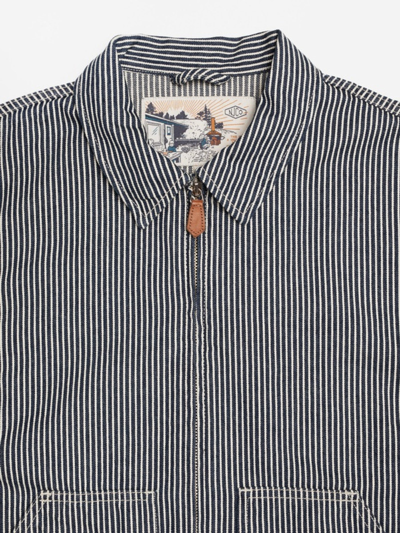 Jade Striped Zip Jacket Blue/Offwhite 3