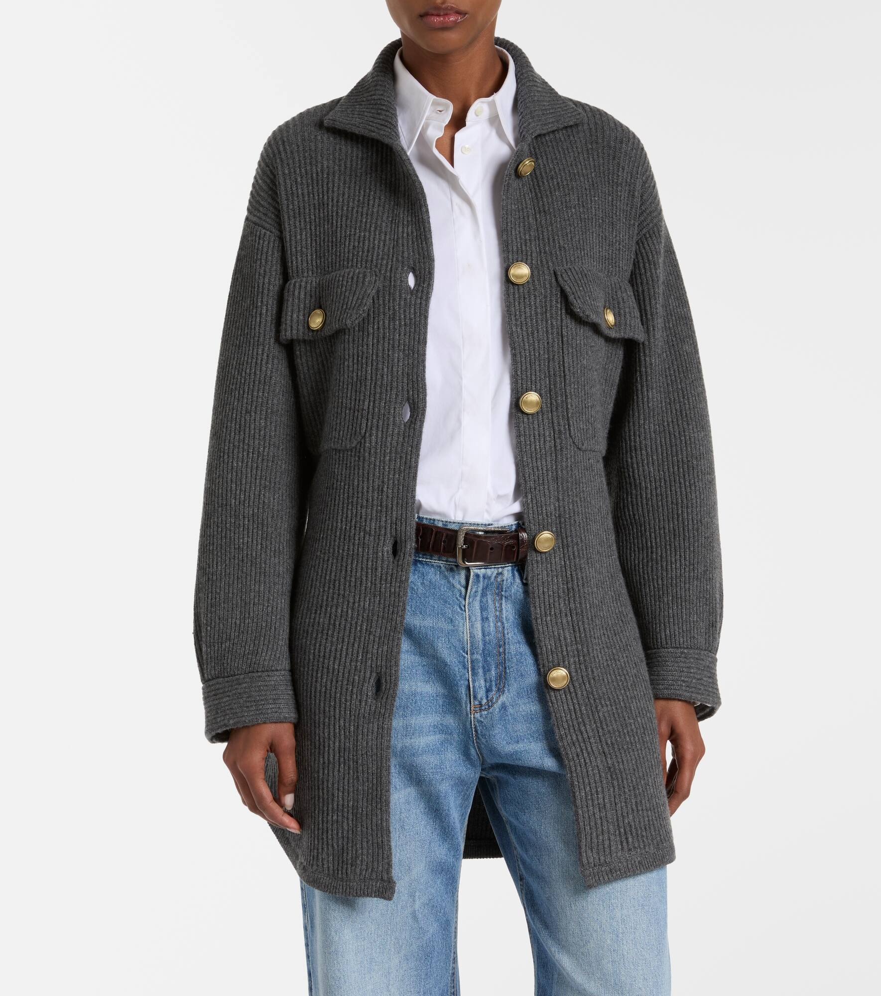 Wool, cashmere, and silk cardigan - 6