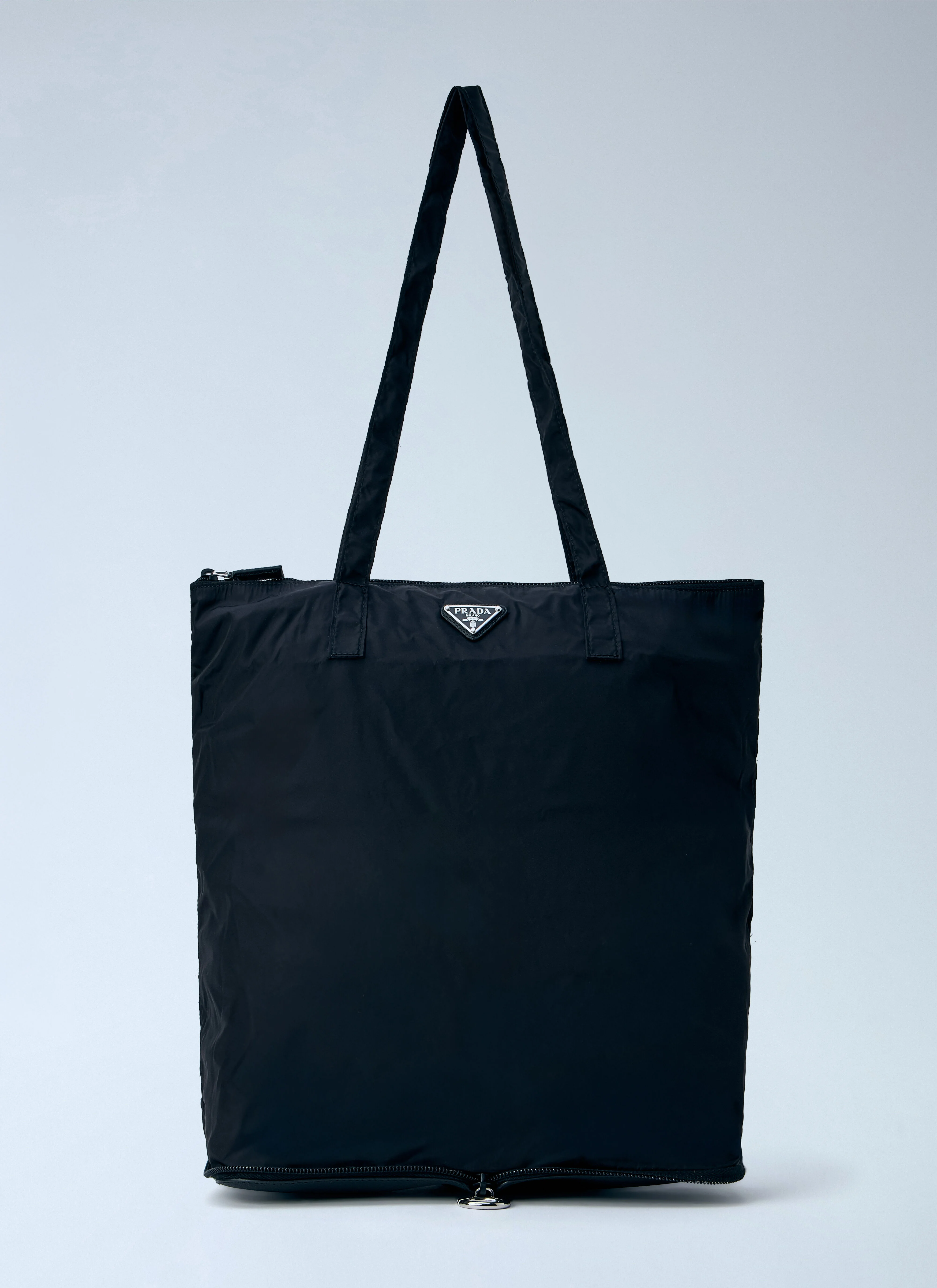 Saffiano Leather Pendant with Re-Nylon Tote Bag - 1