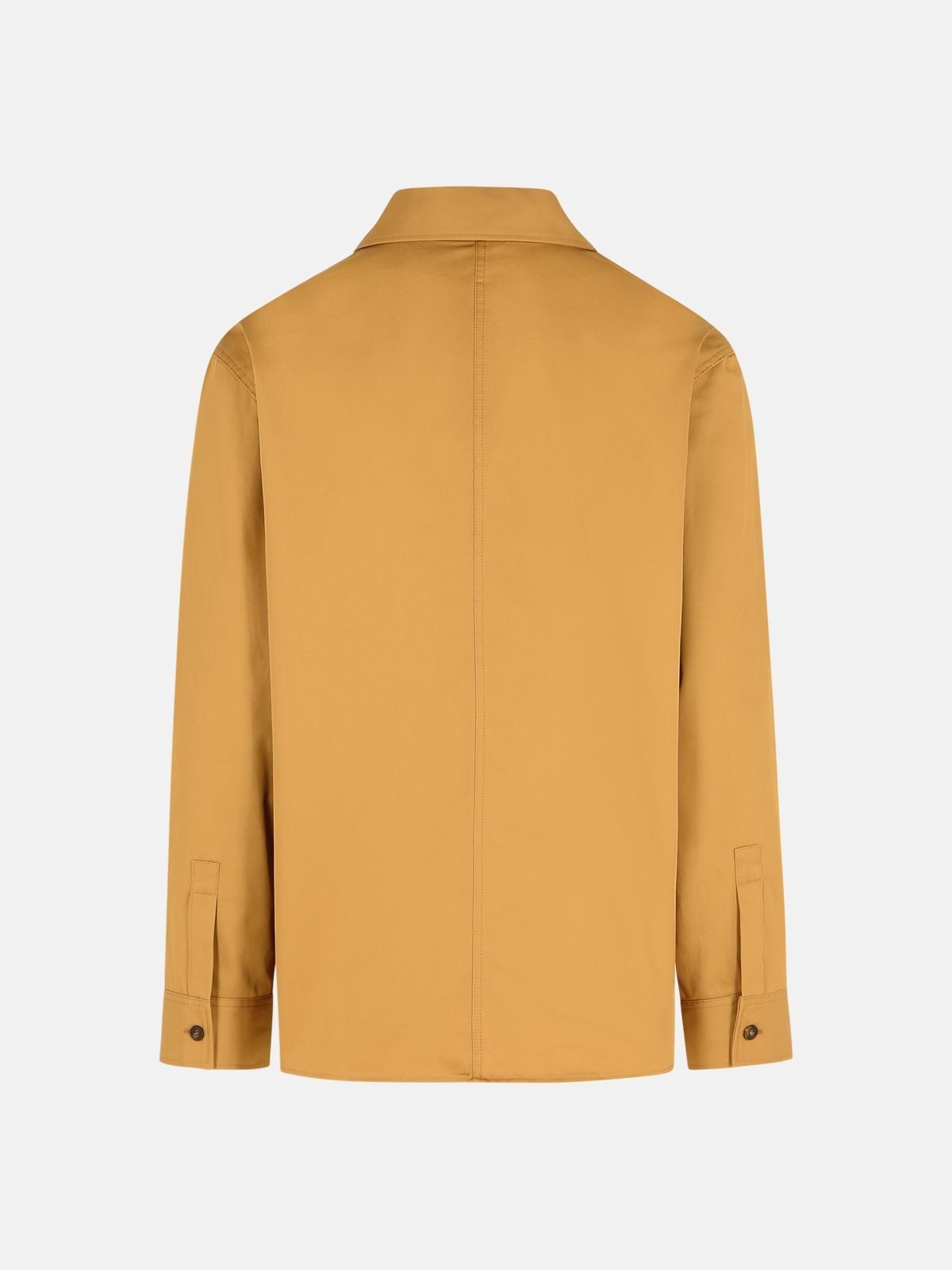 'OVER' BEIGE COTTON SHIRT - 3