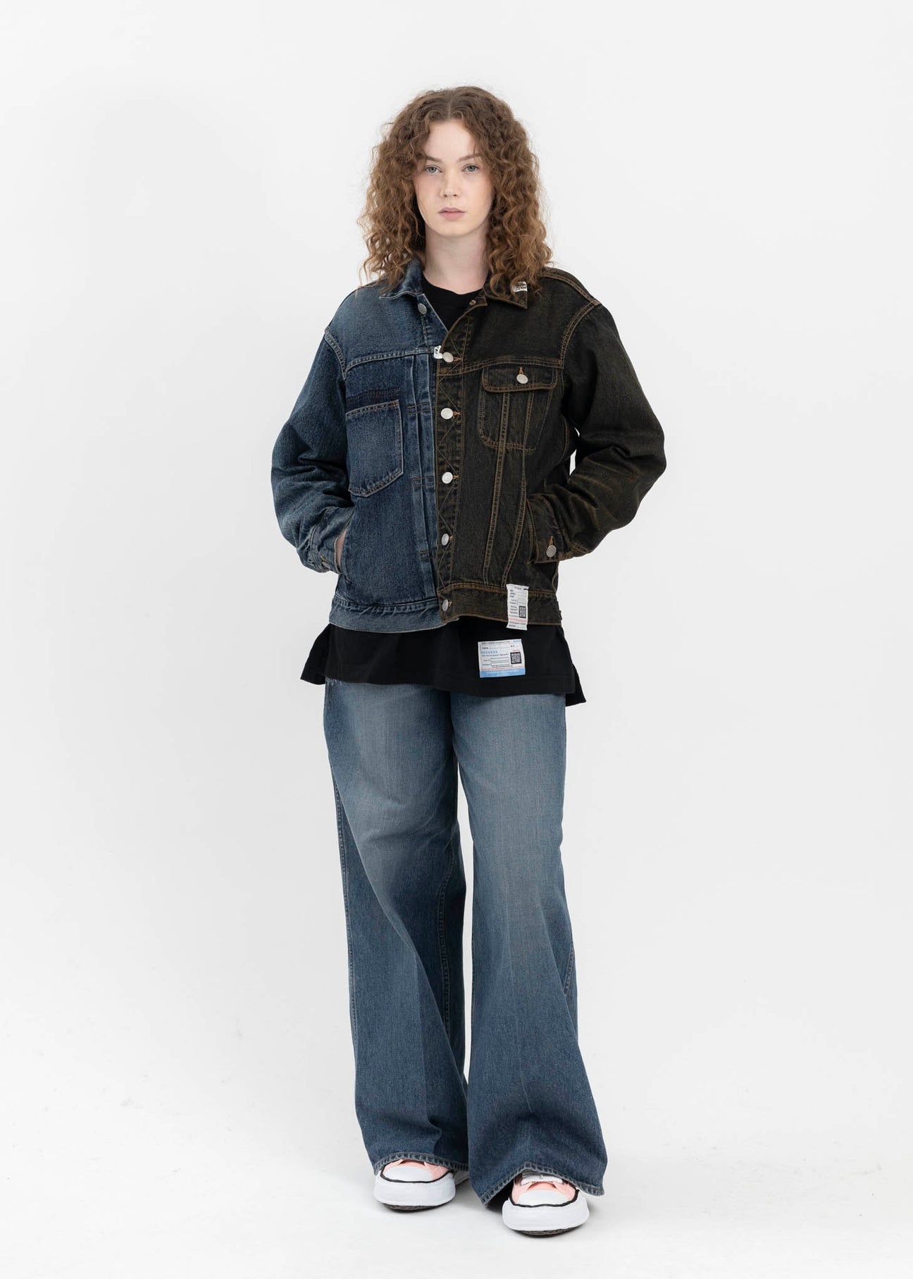 Indigo W-Combined Denim Jacket - 6