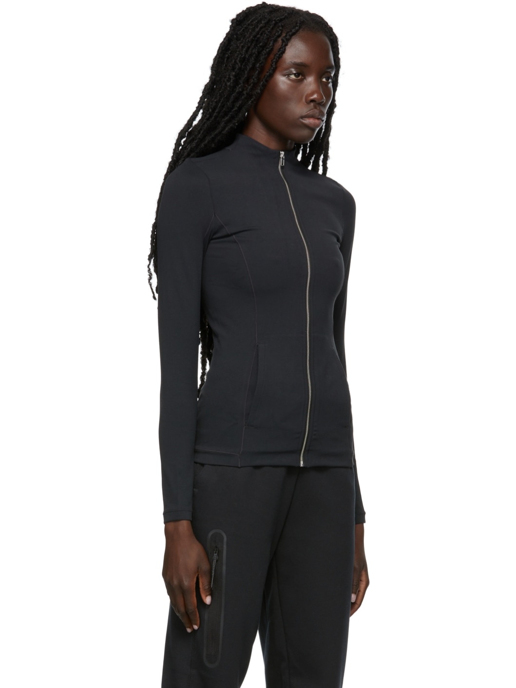 Black Yoga Zip-Up - 2