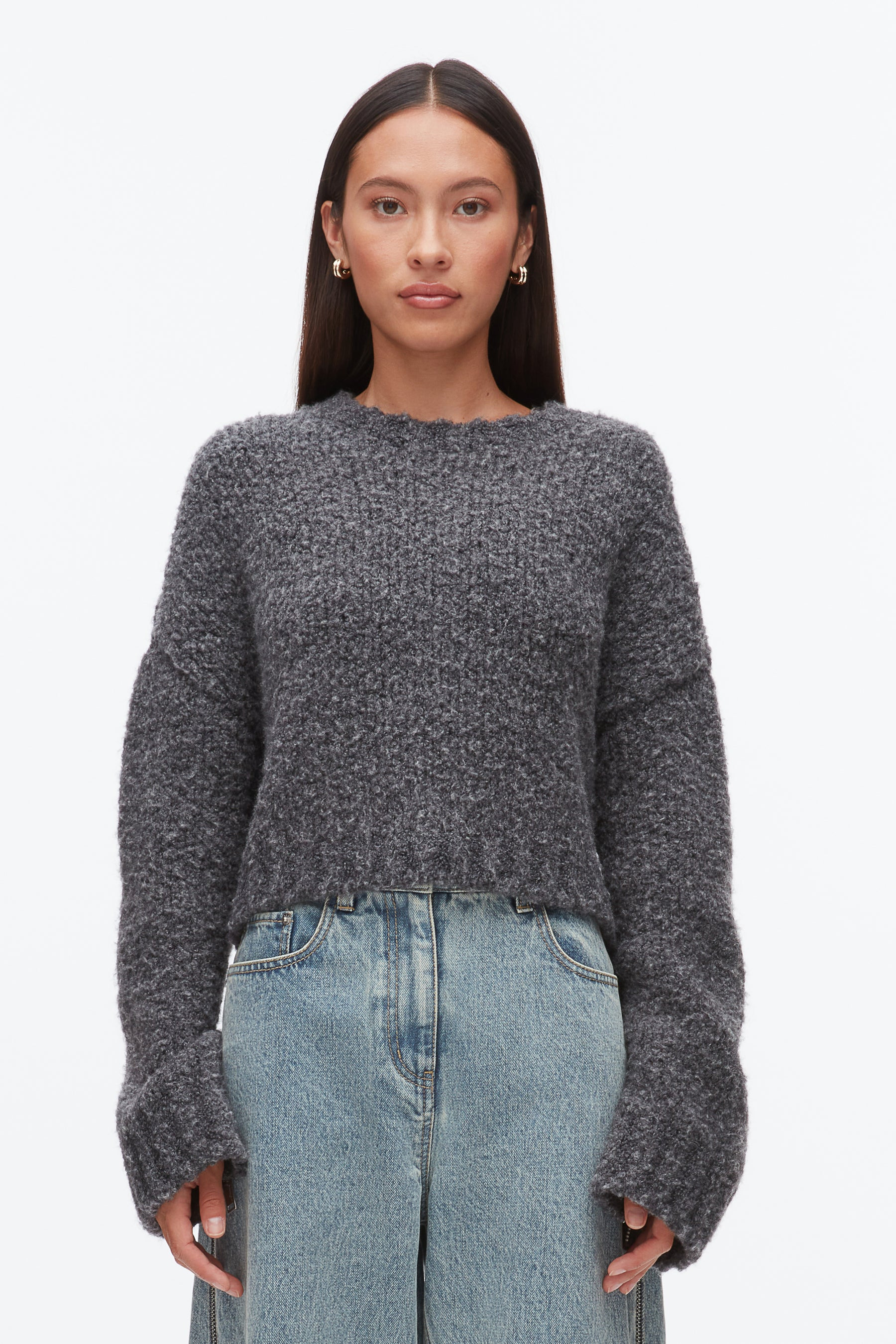 Boucle Zipper Crewneck - 3