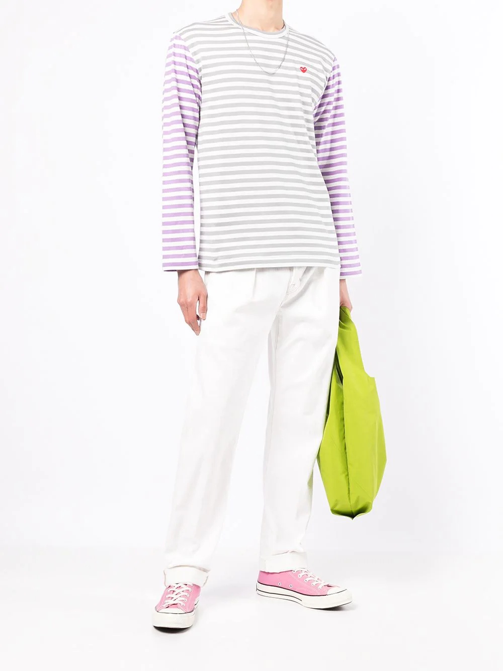 striped long-sleeve T-shirt - 2