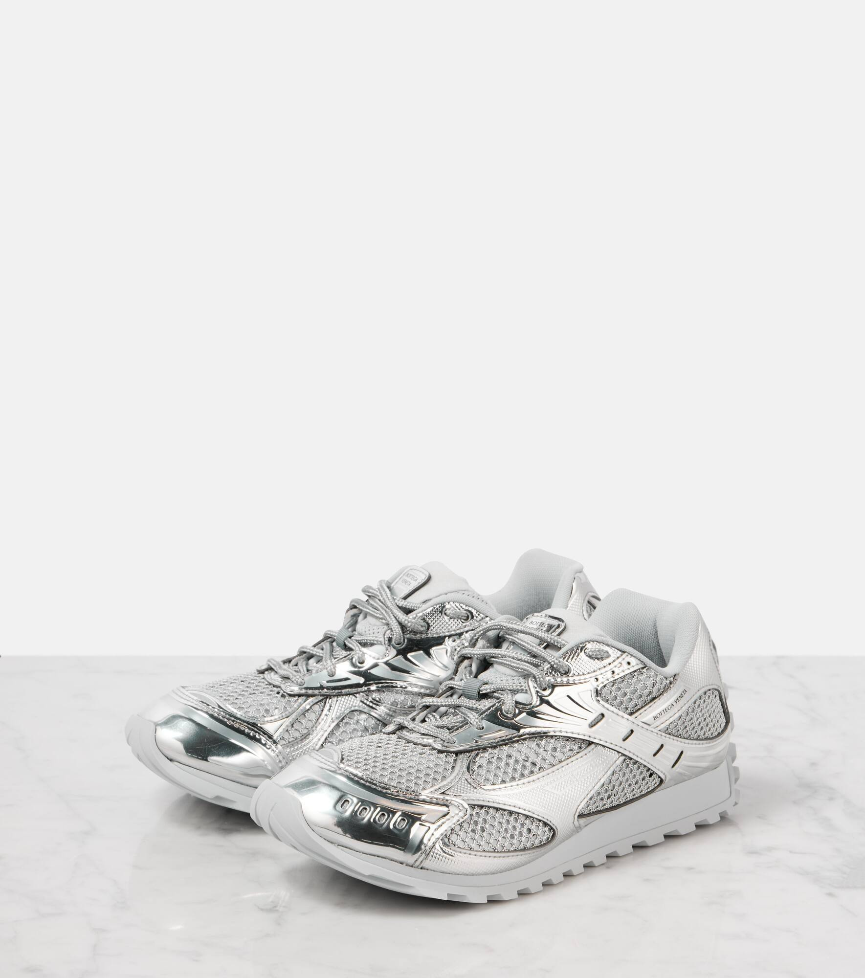 Orbit metallic mesh sneakers - 4