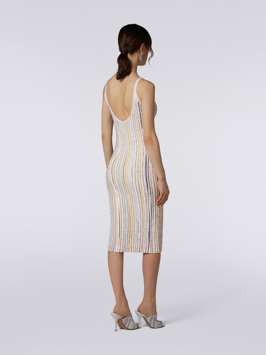 Striped fitted dress with sequins - 4