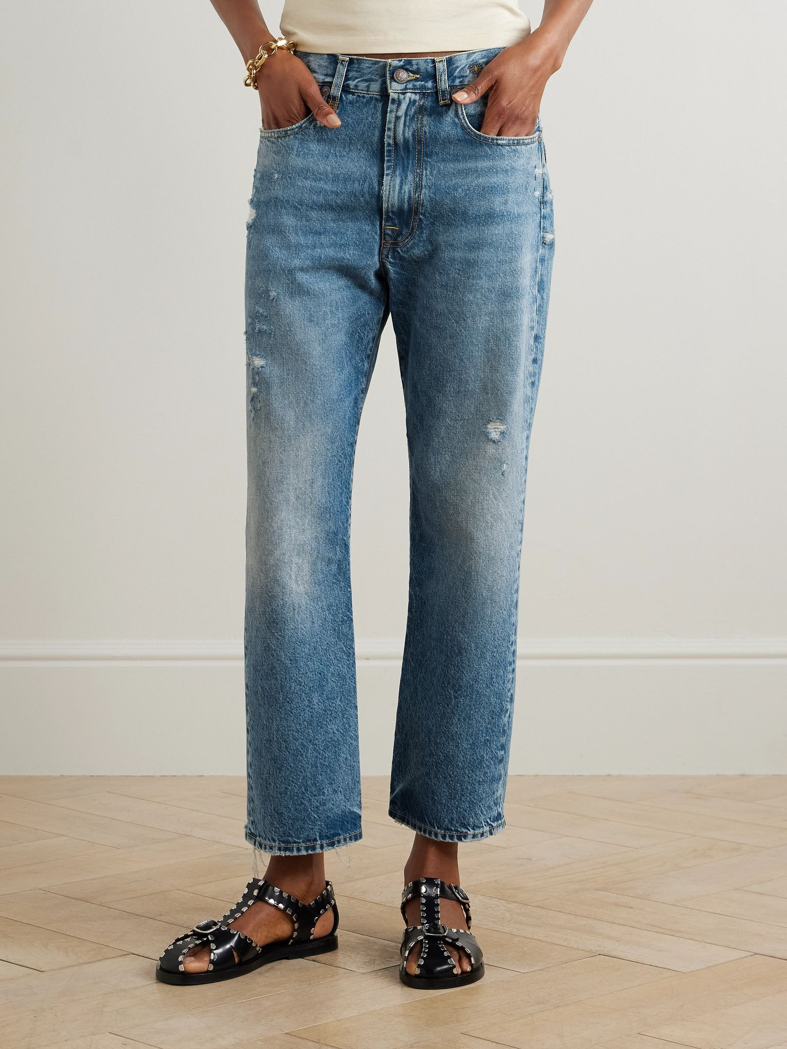 Distressed boyfriend jeans Mid denim - 3