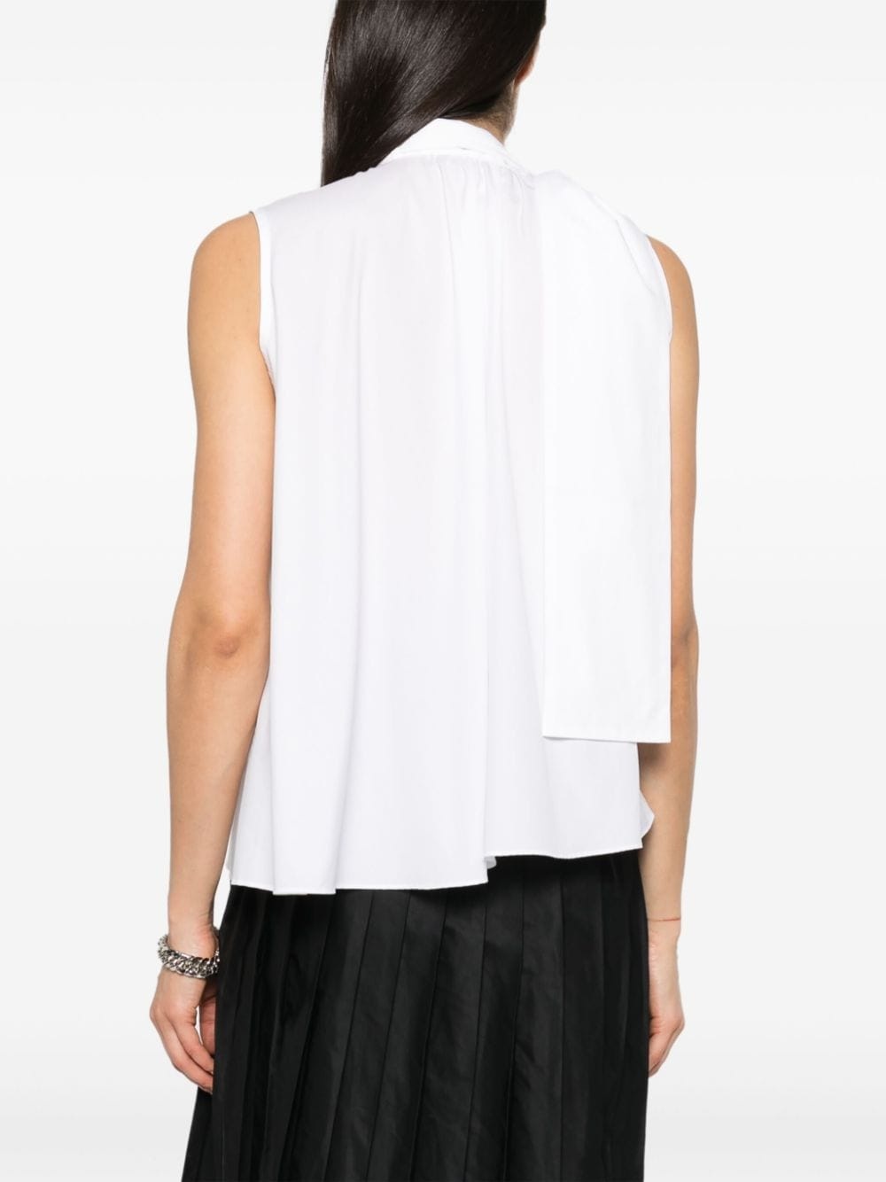 sleeveless poplin blouse - 4