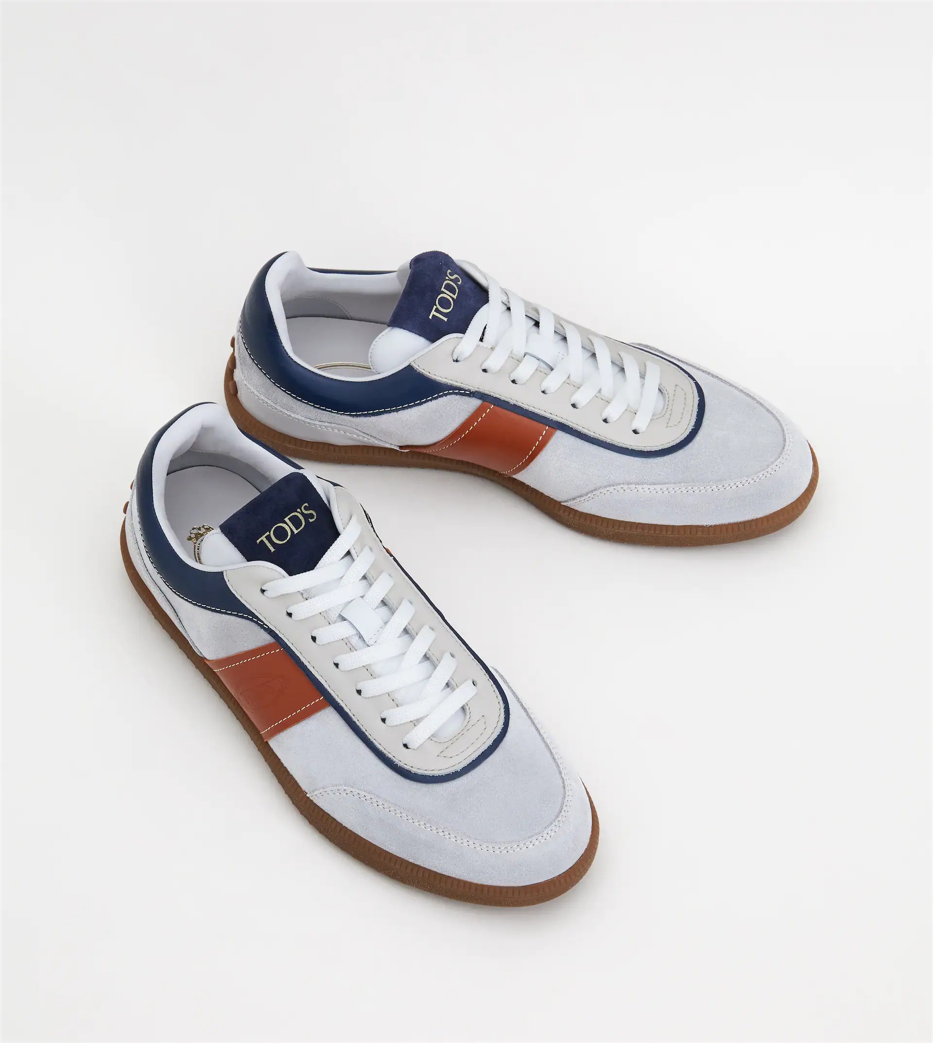 TOD'S TABS SNEAKERS IN SUEDE - GREY, BROWN, BLUE - 4