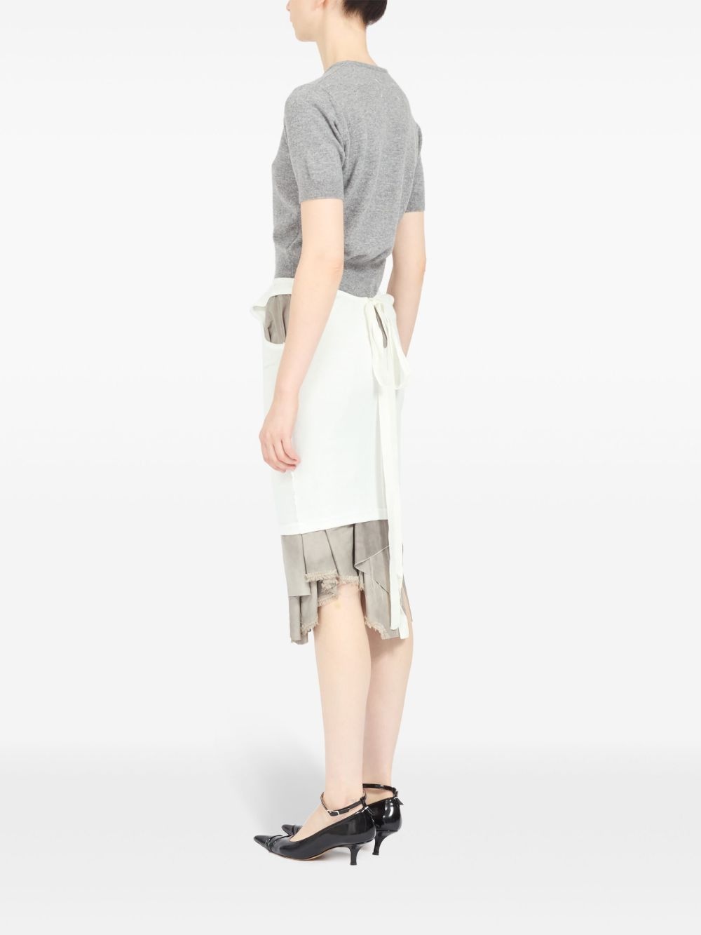 layered knee-length skirt - 6